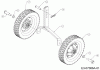 MTD T/330 M 21D-33MV678 (2016) Pièces détachées Support de roue, Roues