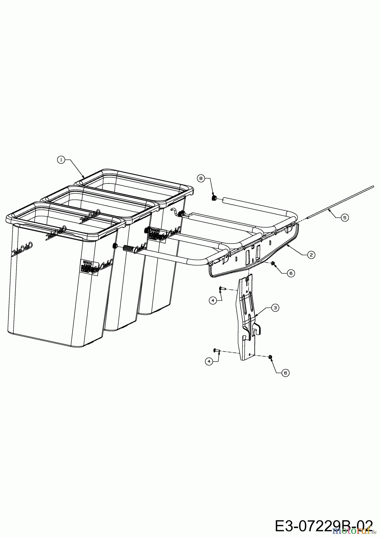  MTD Accèssoires Accèssoires Zero Turn Dispositif de réception de l'herbe pour Z-Force SZ 48 avec plateau de coupe B (48