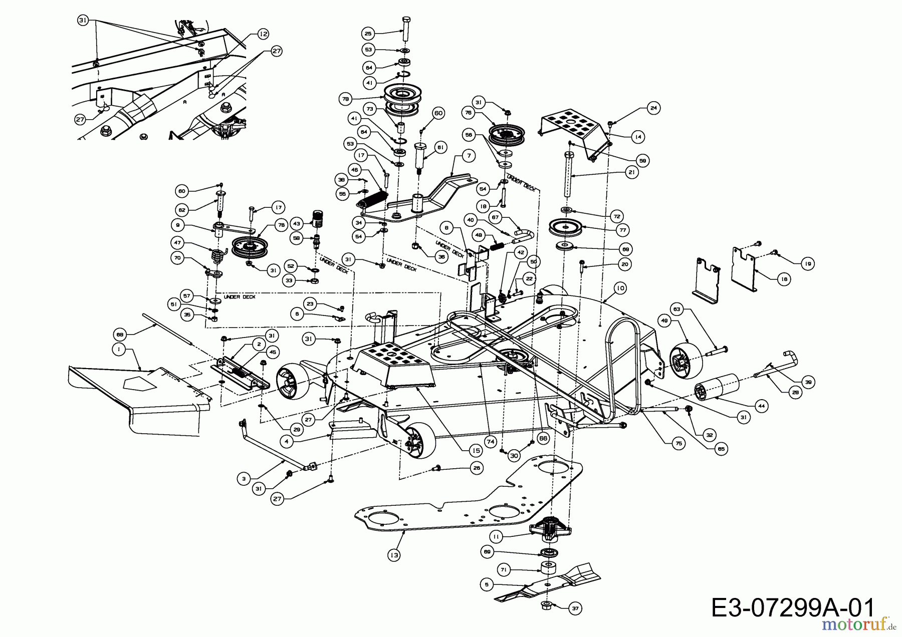  MTD Accèssoires Accèssoires tracteur de jardin et de pelouse Plateaux de coupe pour GTX 2100, Plateau de coupe 48