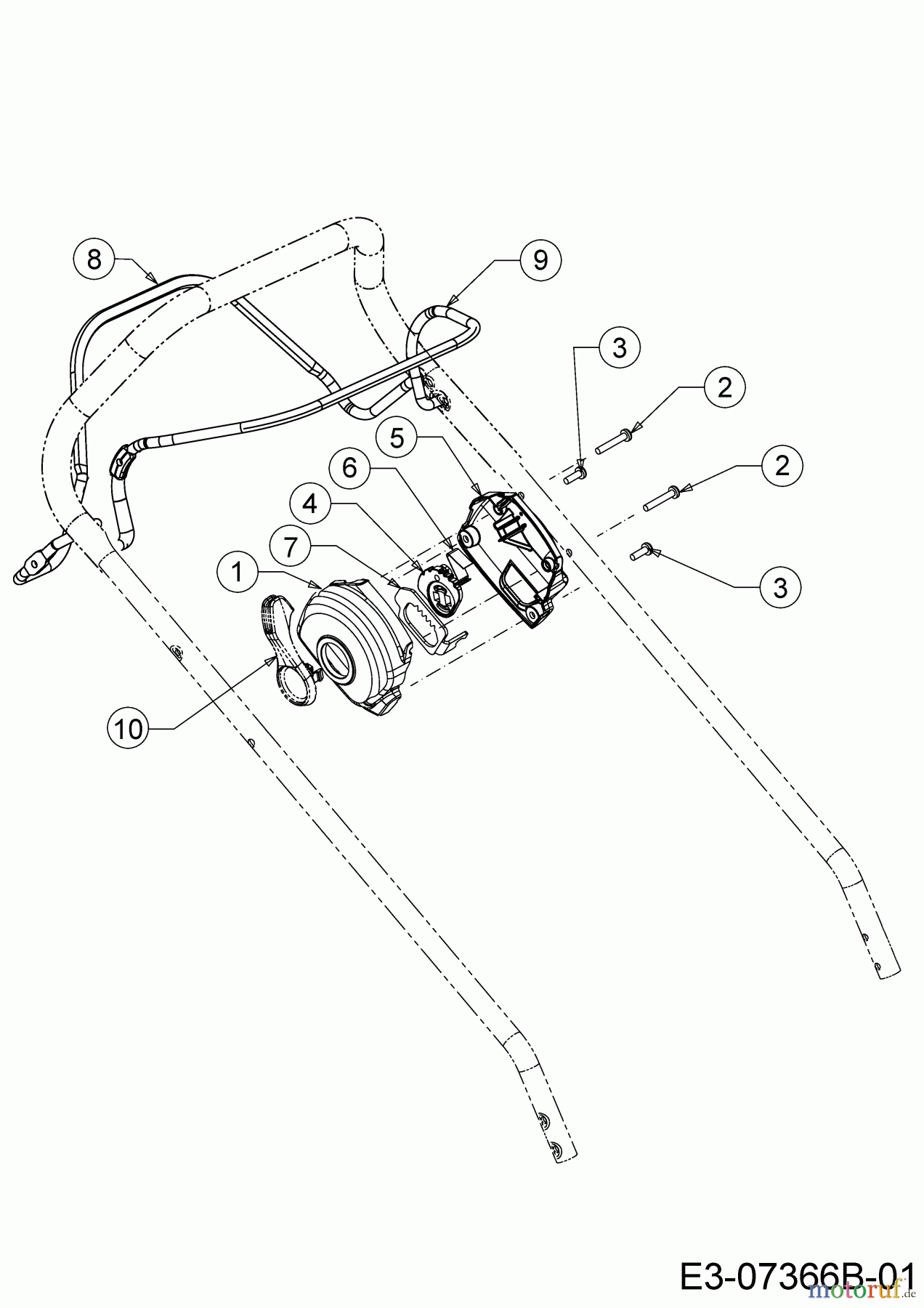  Cub Cadet Tondeuse thermique tractée CC 53 SPCV 12BVQ5J3603 (2016) Levier de frein, Controle de vitesse, Levier de commande