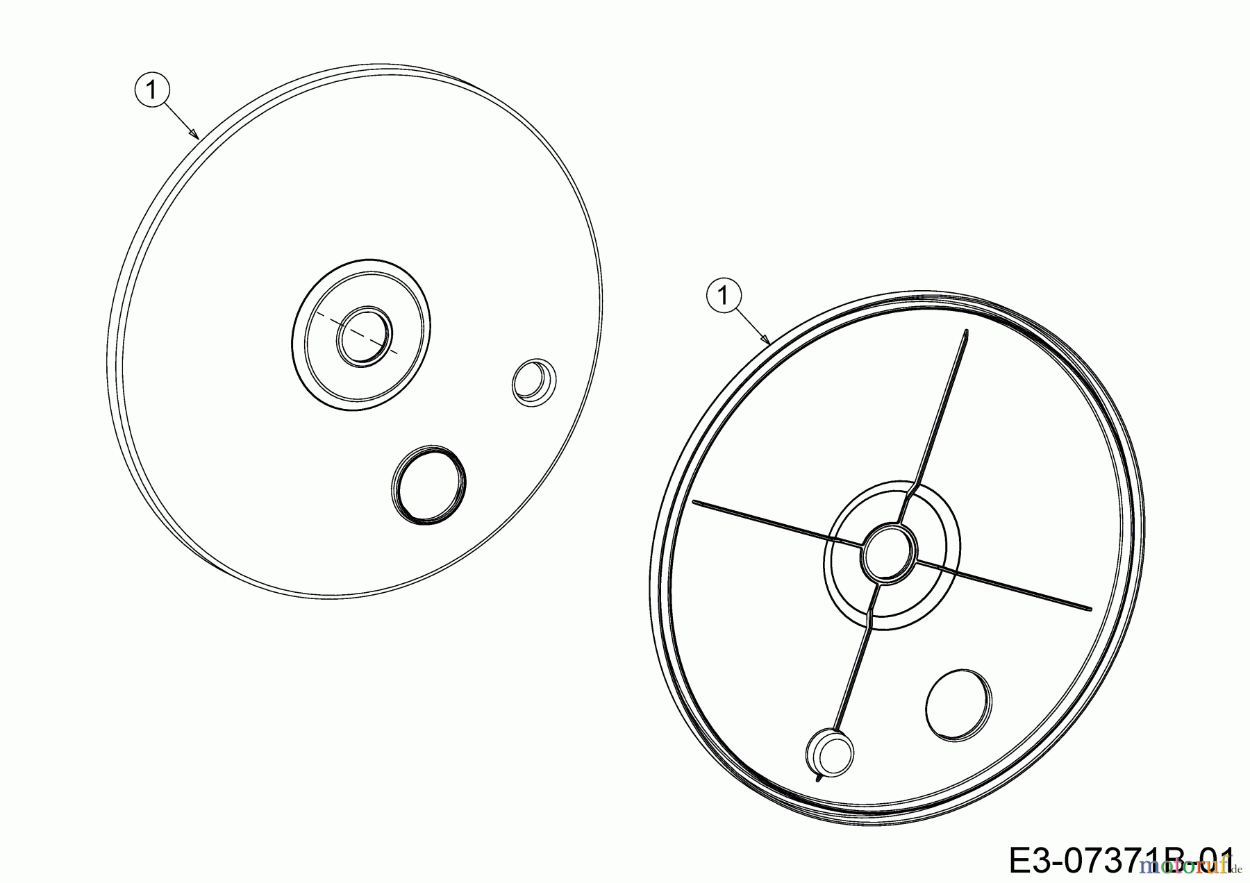 Gutbrod Tondeuse thermique tractée HB 53 AB 12ABPV5L690  (2017) Couvercle de protection roues