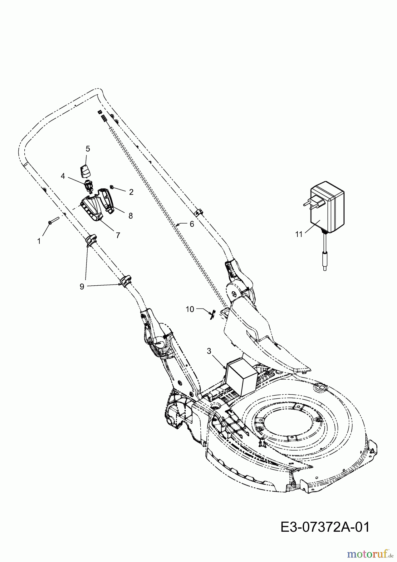  WOLF-Garten Expert Tondeuse thermique tractée Expert 46 BAES 12AEK18Z650  (2013) Assortiment electrique, Contacteur