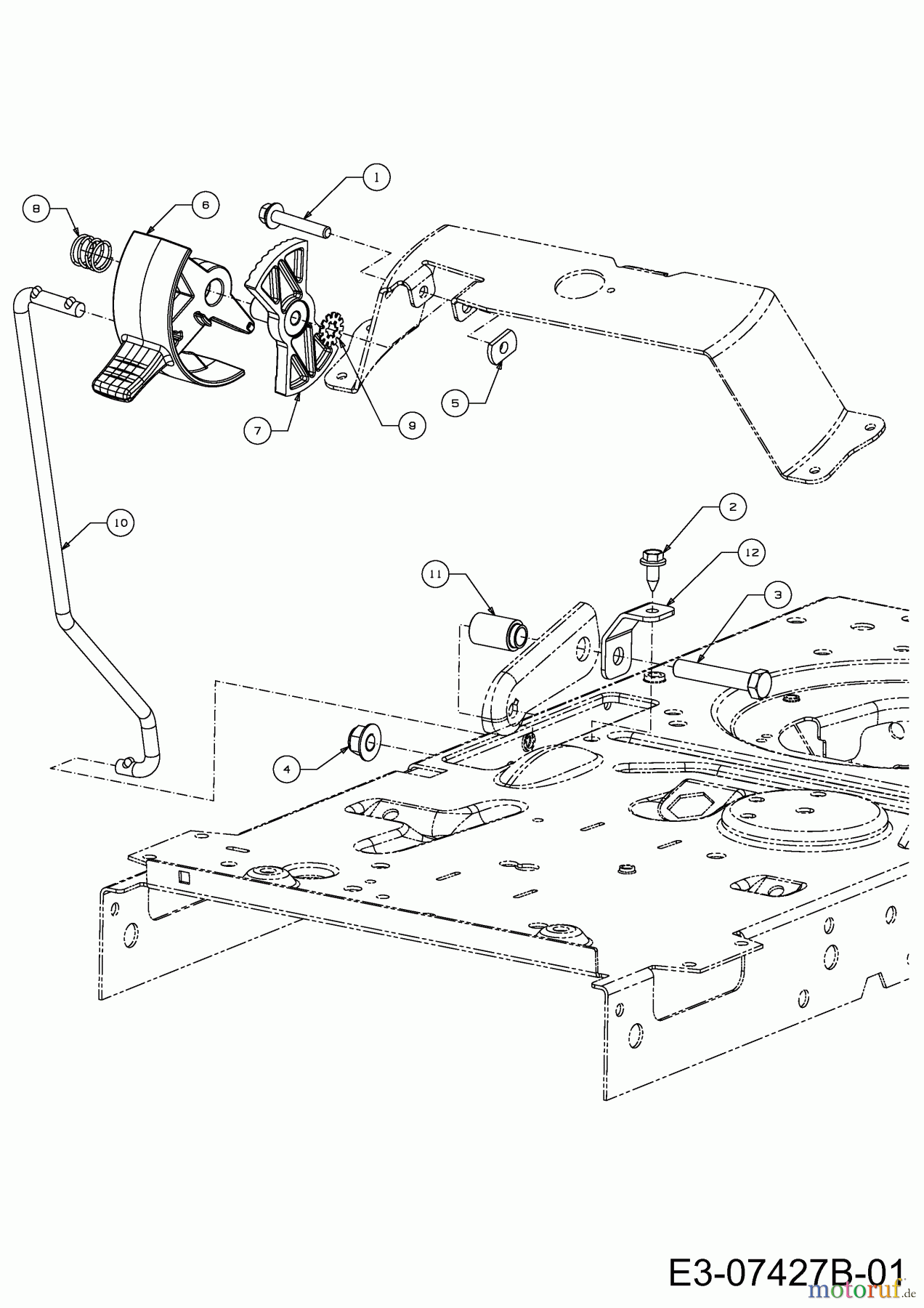  MTD Tracteurs de pelouse 22/46 13AT77KT308  (2018) Controle de vitesse