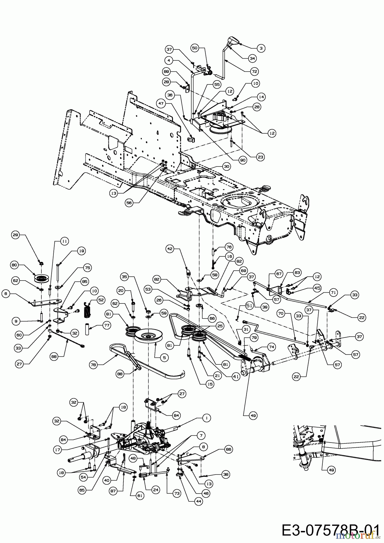  WOLF-Garten Expert Tracteurs de pelouse Expert 92.155 A 13BD90WE650  (2014) Entraînement de roulement