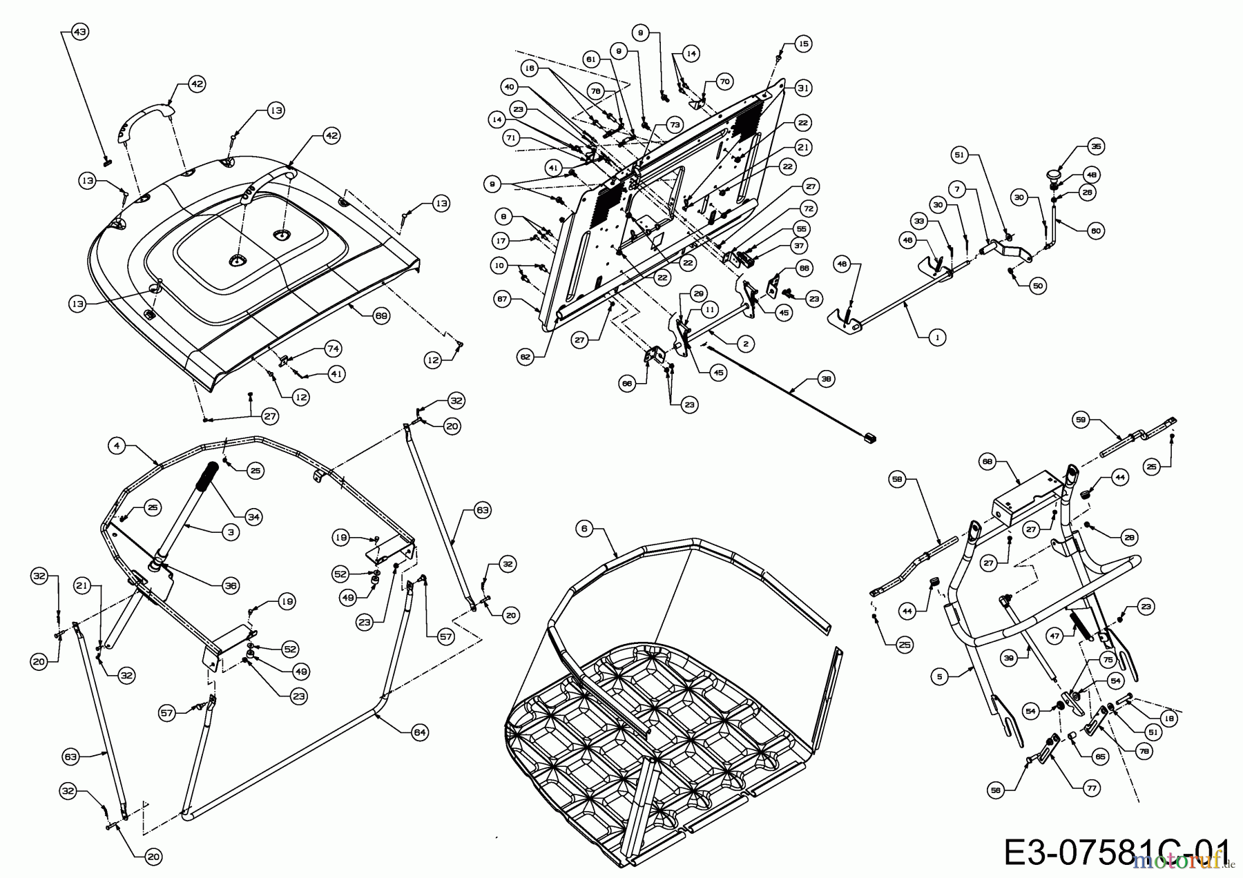  Cub Cadet Tracteurs de pelouse CC 1018 AN 13HD90AN603  (2015) Bac recuperateur