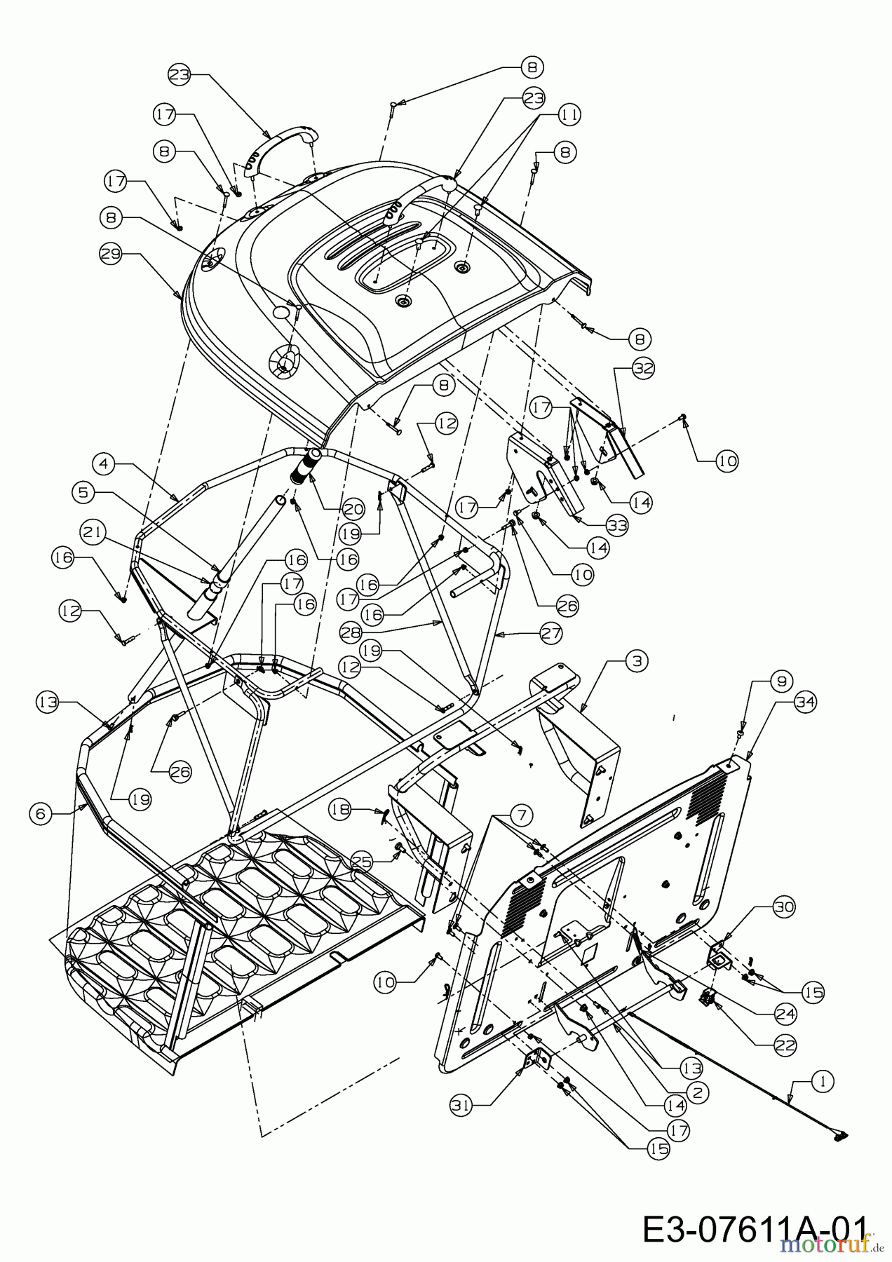  Gartenland Tracteurs de pelouse GL 15,5-105 H 13AM993N640  (2013) Bac recuperateur