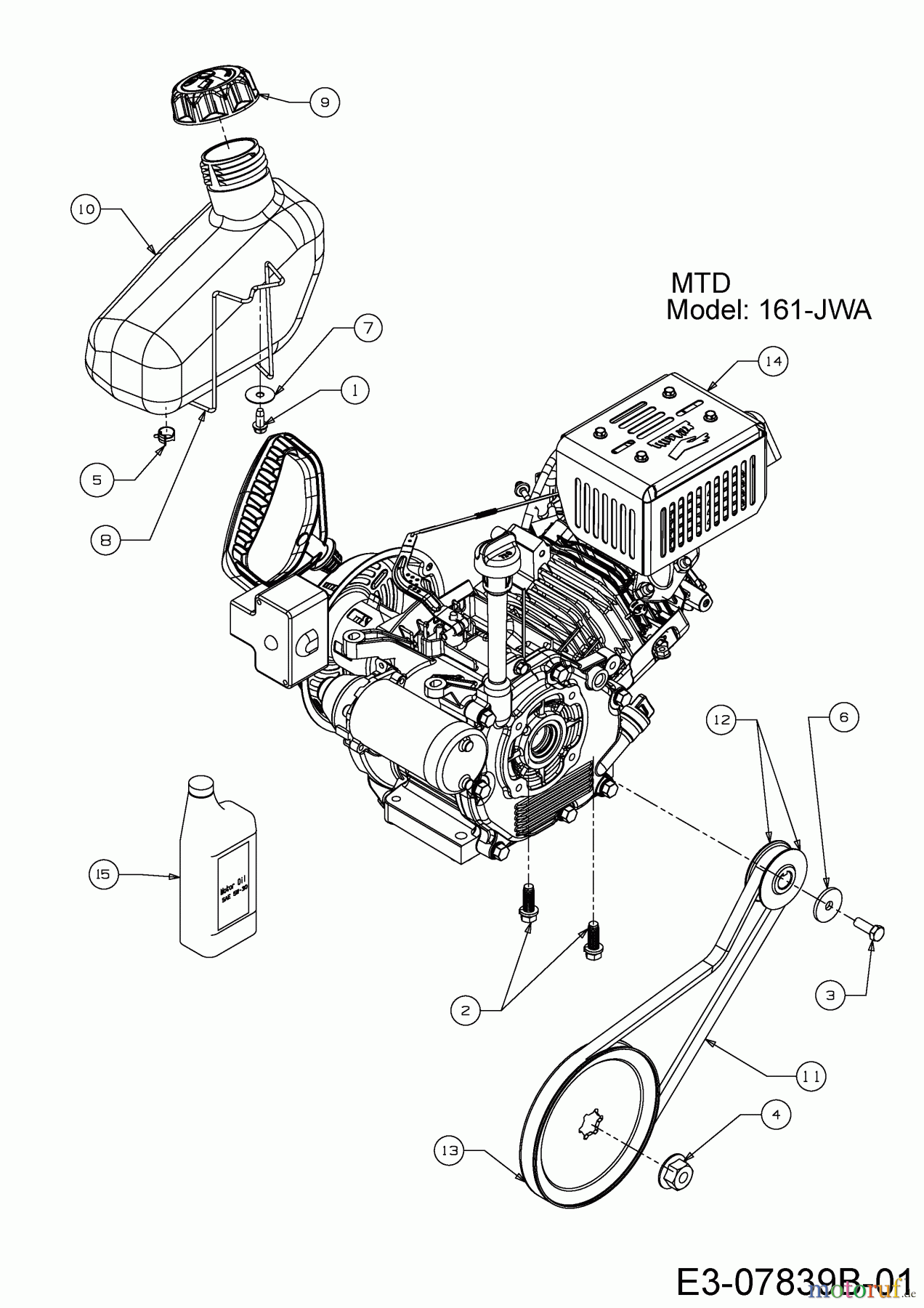  MTD Fraises à neige M 53 31A-2M1E678  (2017) Courroie, Moteur, Réservoir