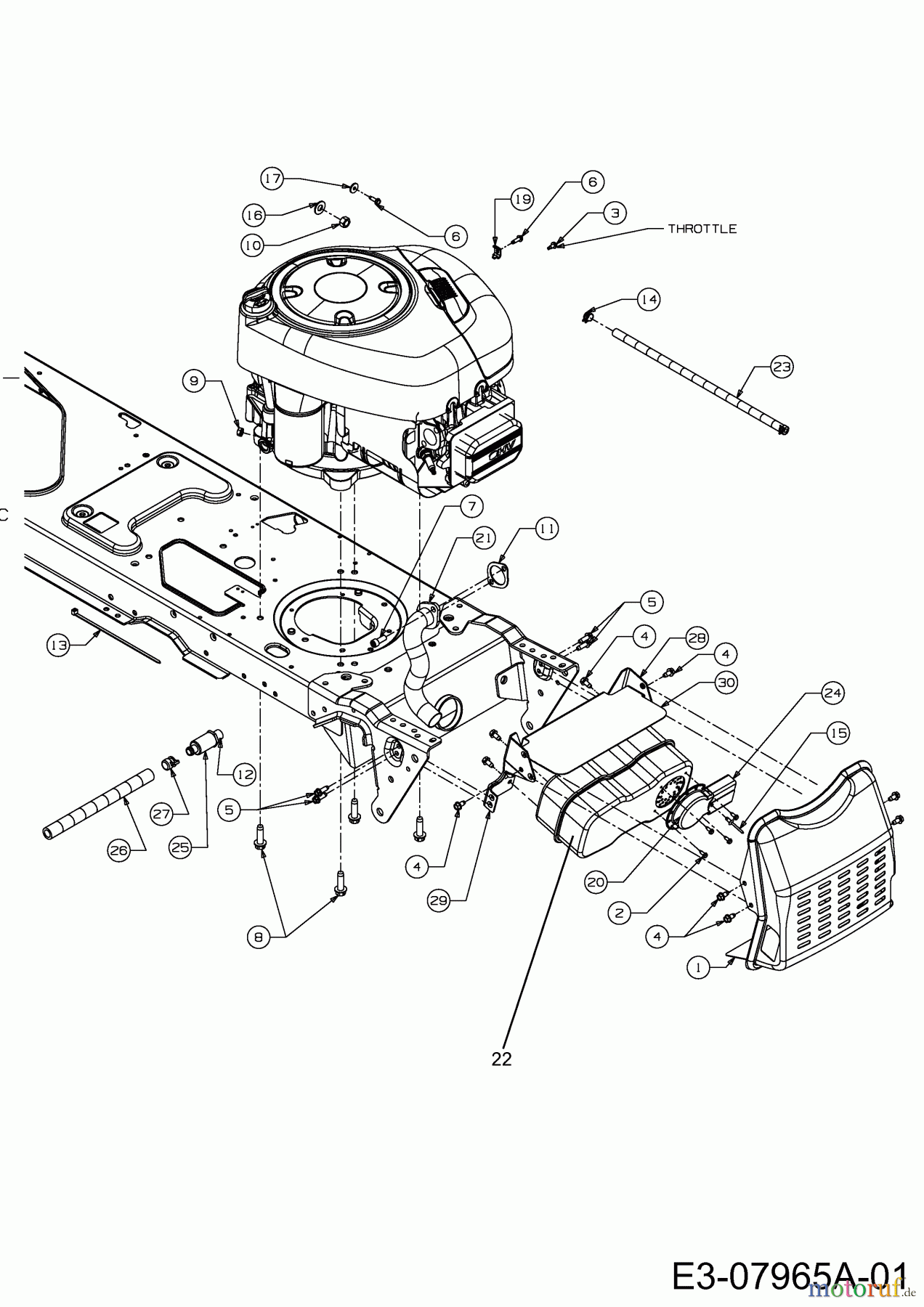  Gutbrod Tracteurs de pelouse GLX 105 RAL 13AD506N690  (2002) Accessoires moteur