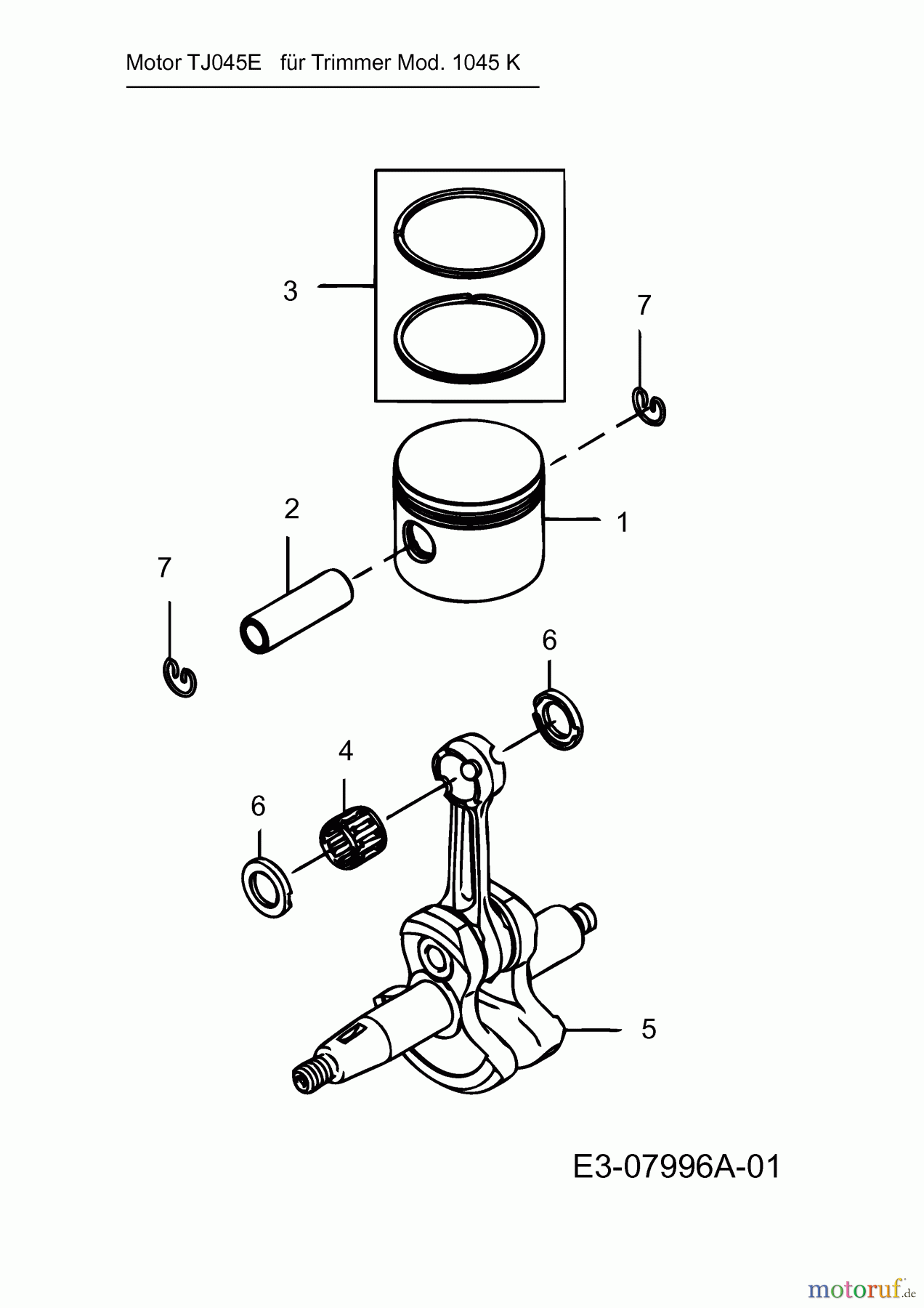  Cub Cadet Débroussailleuses CC 745 41ADC74G330  (2015) Piston, Vilebrequin