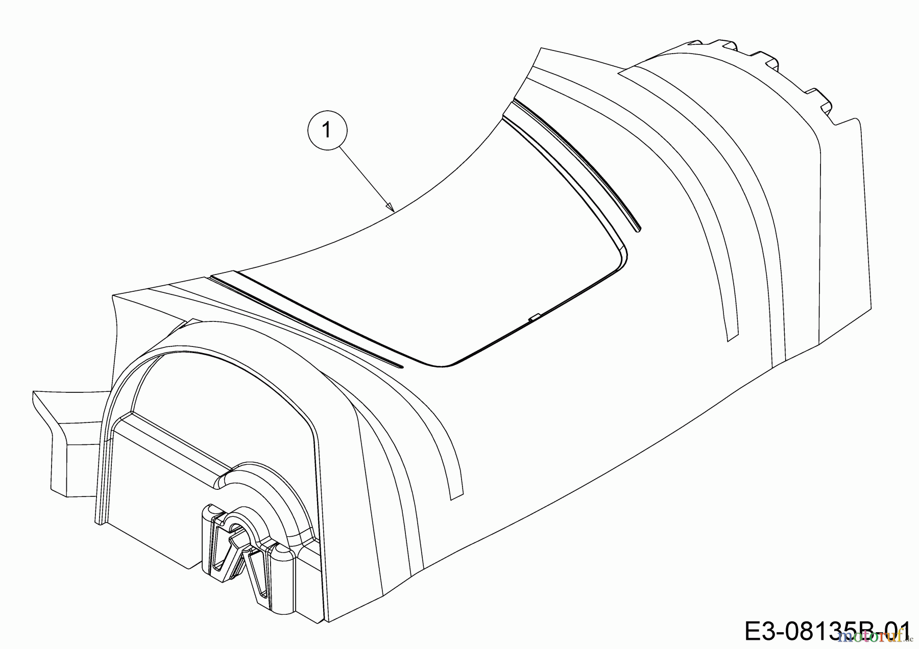  MTD Tondeuse thermique tractée Smart 46 SPO 12D-TASJ600  (2016) Couvercle de protection axe avant