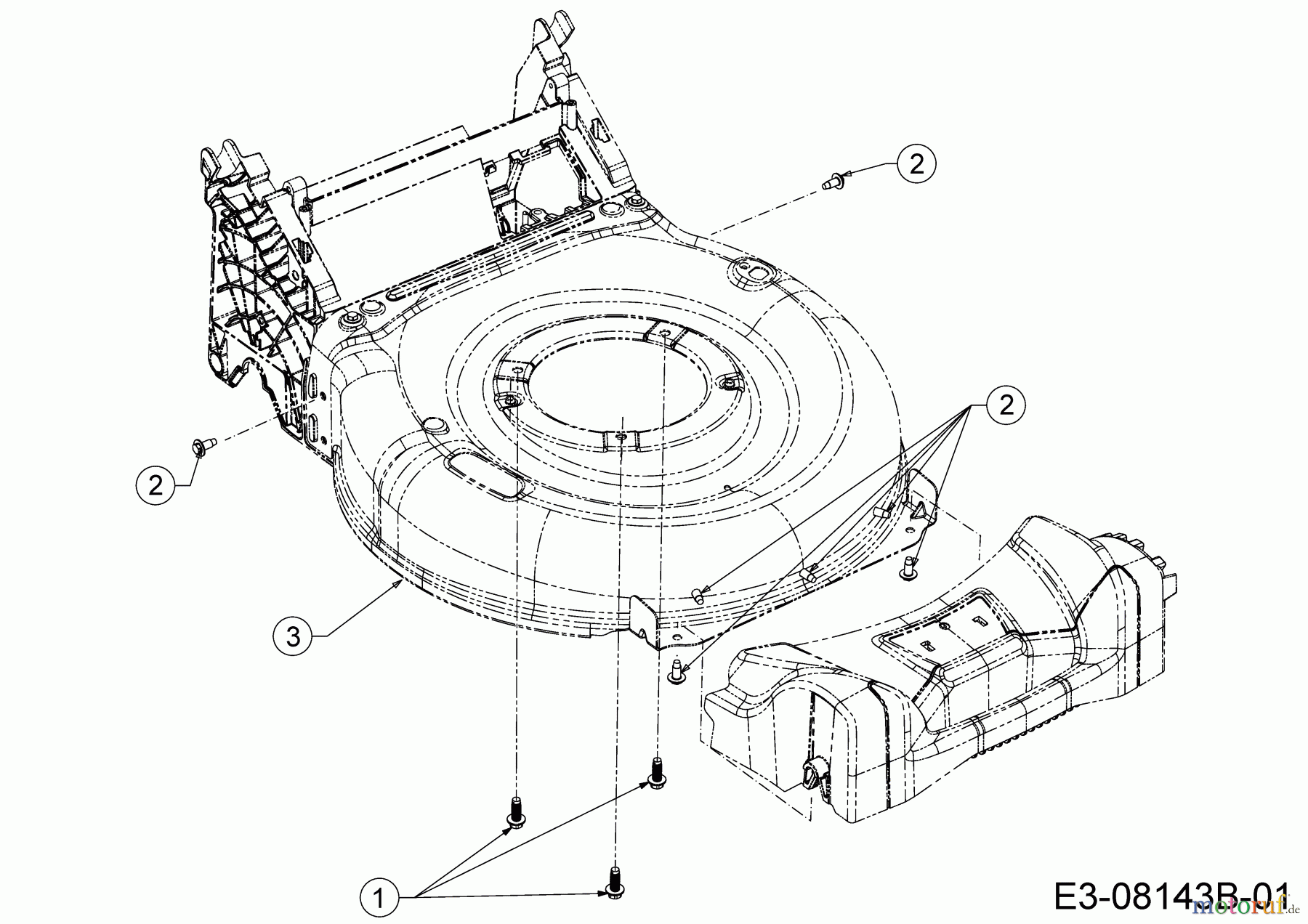  Massey Ferguson Tondeuse thermique tractée MF 460 SPB 12A-TU5C695  (2014) Carter plateau de coupe