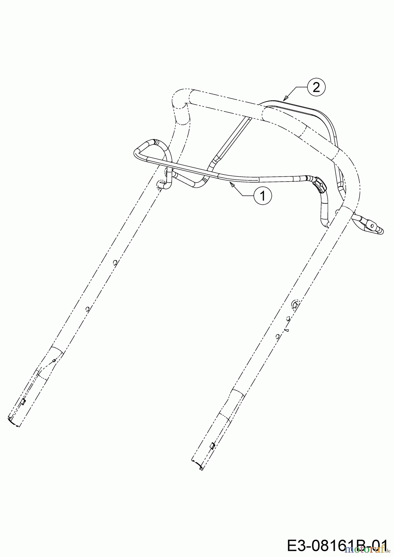  MTD Tondeuse thermique tractée BE 53 HWKS 12A-PF7D676  (2017) Levier de frein, Levier de commande