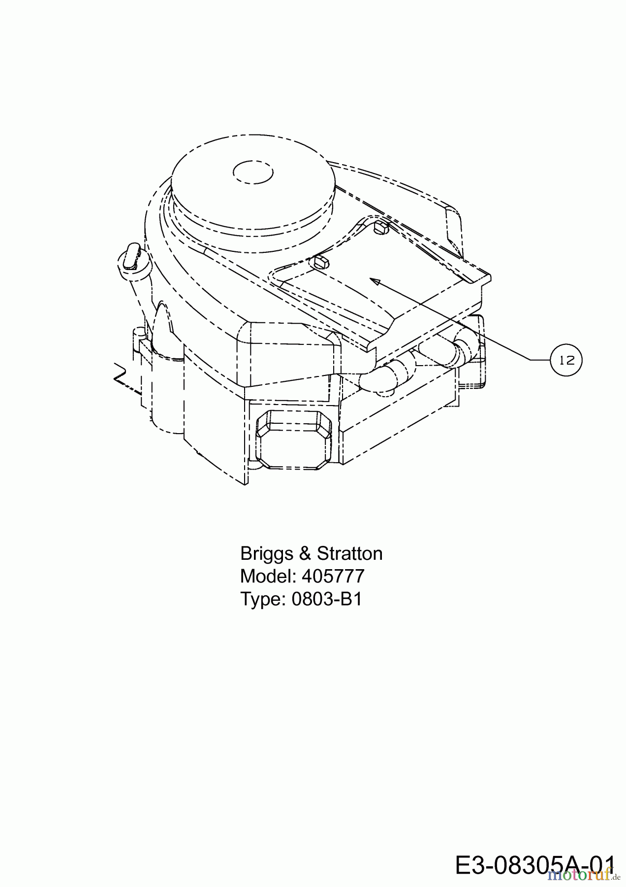  Black Edition Tracteurs de pelouse 180-92 13AT717E615  (2013) Moteur Briggs & Stratton