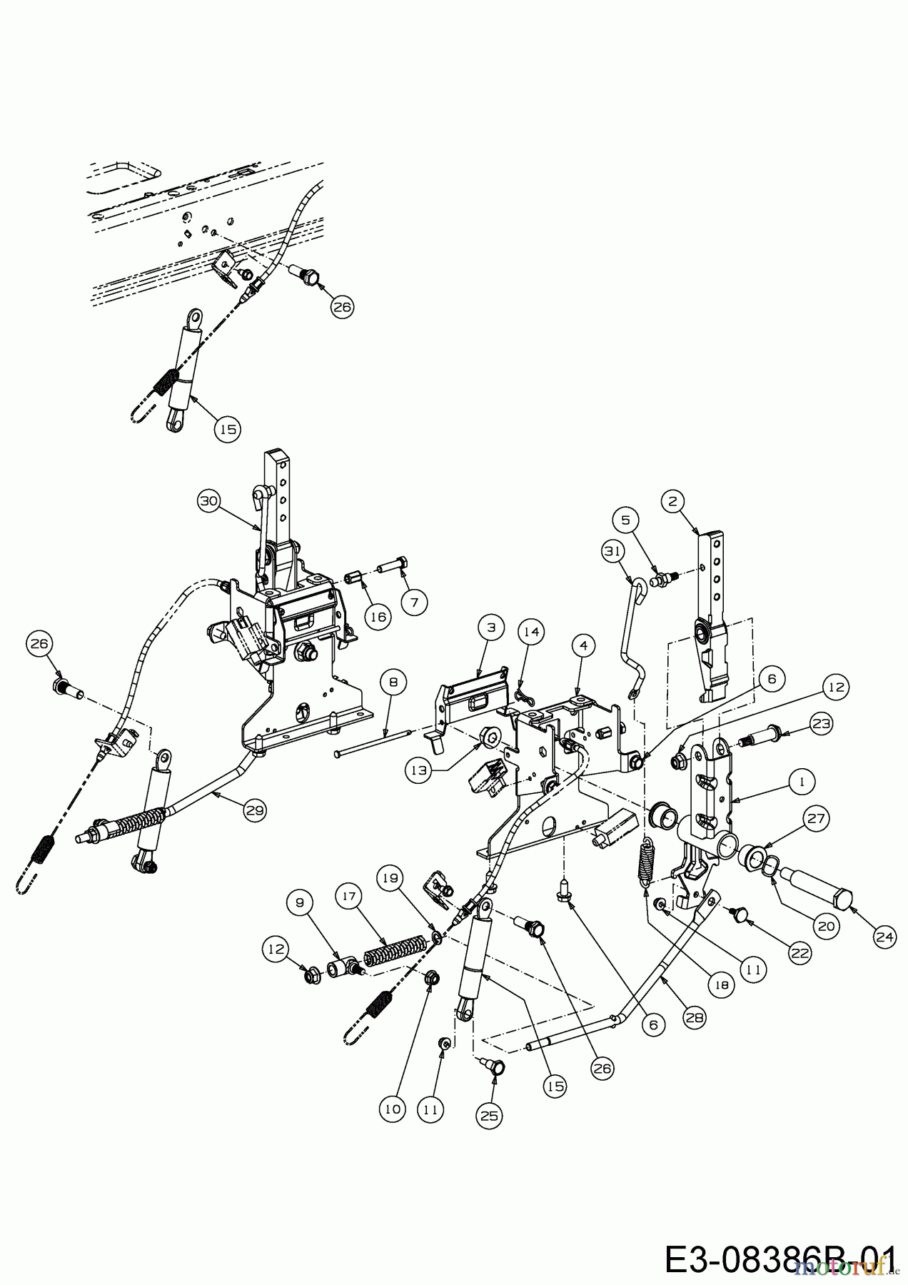  Troy-Bilt Zero Turn Colt XP 42 17ARCACS309  (2015) Système direction