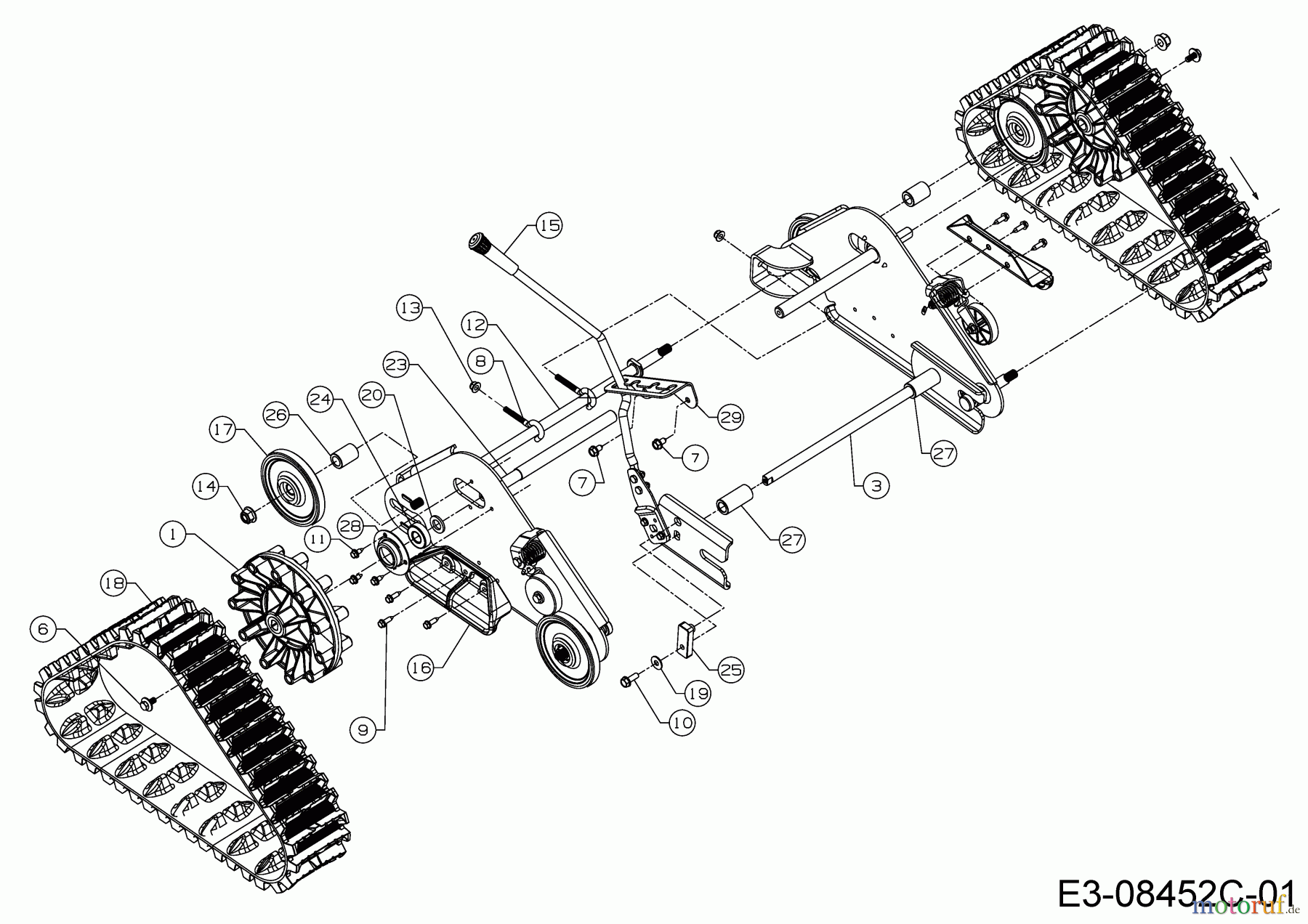  MTD Fraises à neige Optima ME 66 T 31AY74T3678  (2018) Chain d´avancement