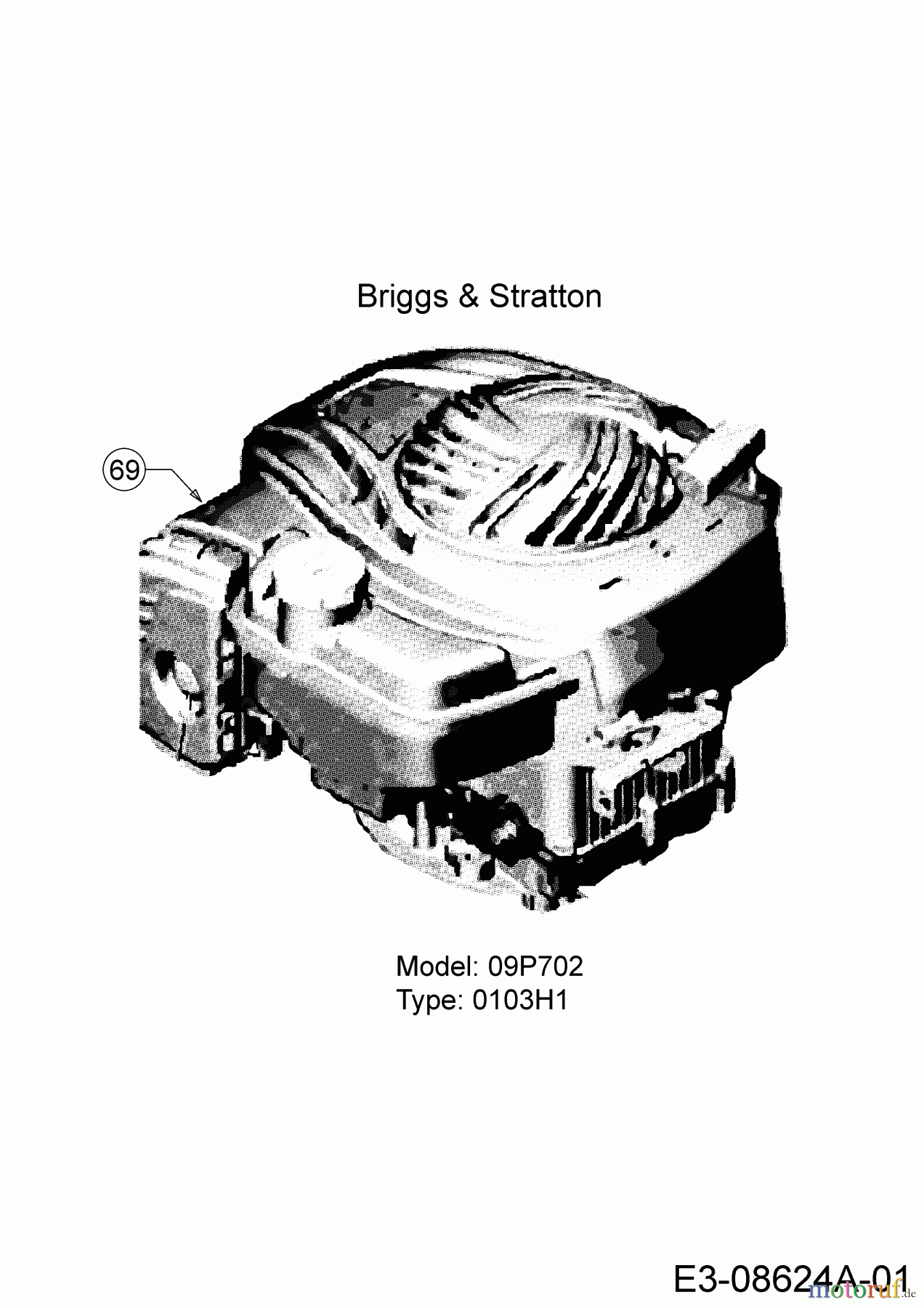  Gutbrod Tondeuse thermique tractée HB 46 AB 12ABTV5E690  (2017) Moteur Briggs & Stratton