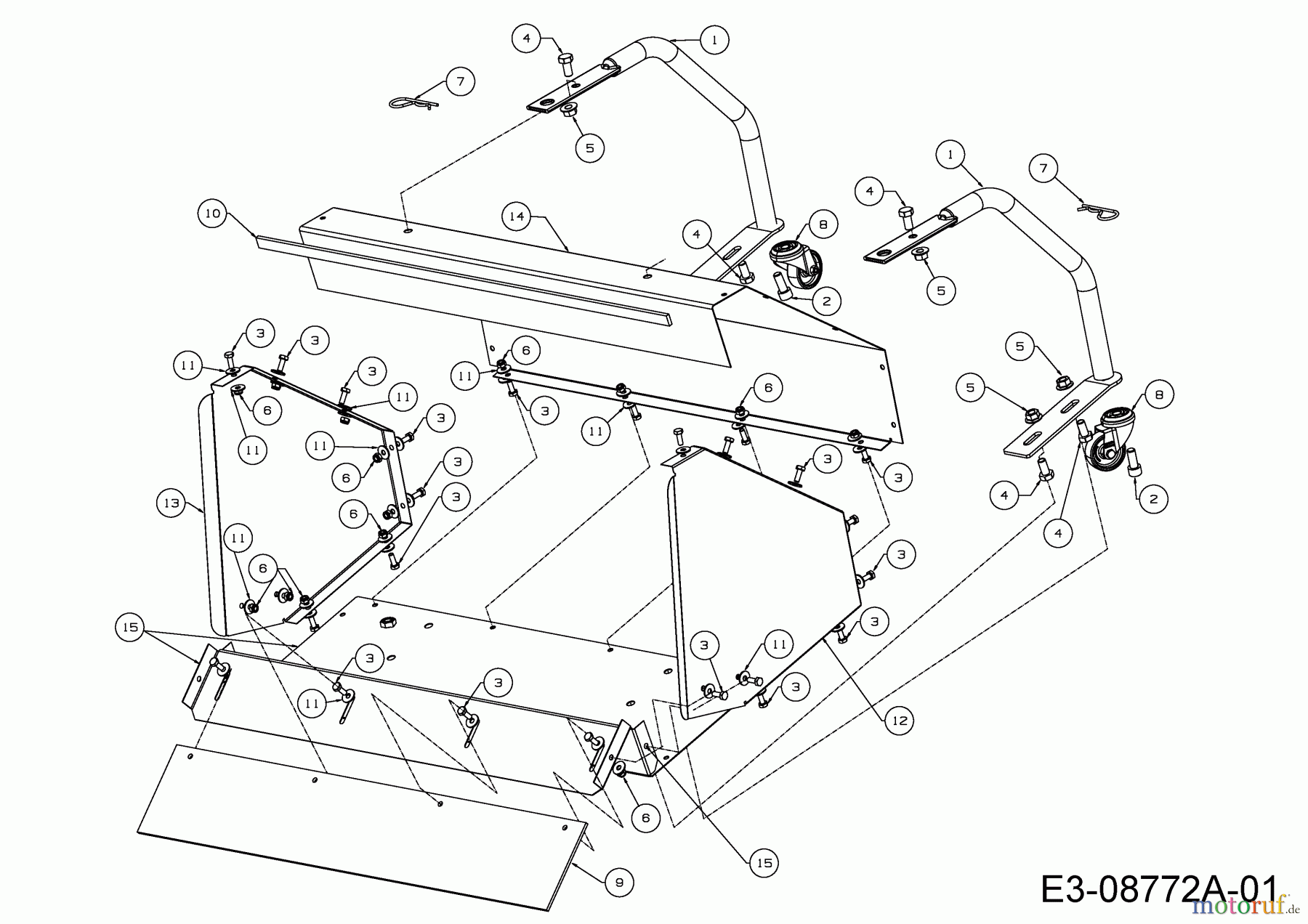 MTD Accèssoires Accessoires Balai Bac recuperateur Bac recuperateur 70 cm 196-067-000 (2015) Machine de base