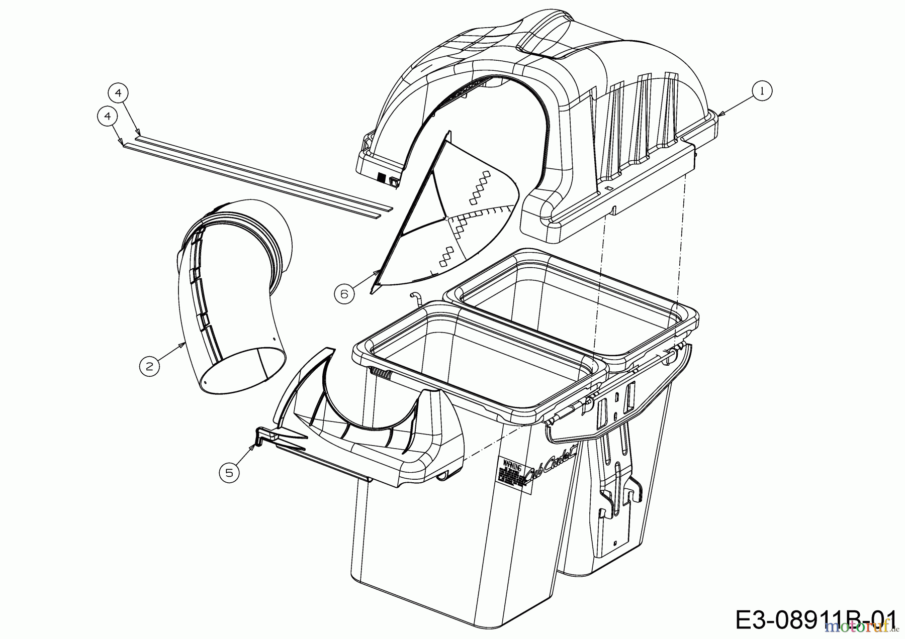  MTD Accèssoires Accèssoires Zero Turn Dispositif de réception de l'herbe pour RZT 54 avec plateau de coupe W (54