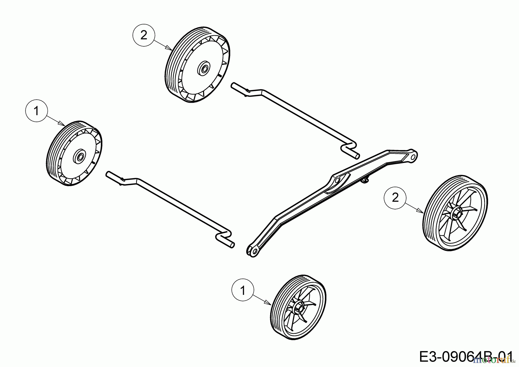  WOLF-Garten Expert Tondeuse électrique Expert 37 E 18CWG1H-C50  (2018) Roues