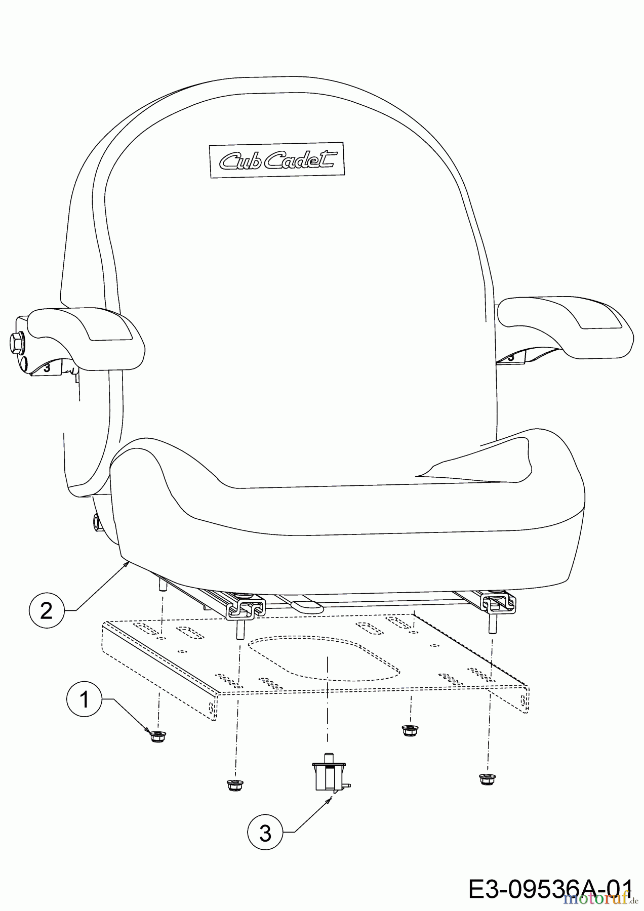  Cub Cadet Zero Turn XZ 3-48 17BIDGHB603  (2017) Siège