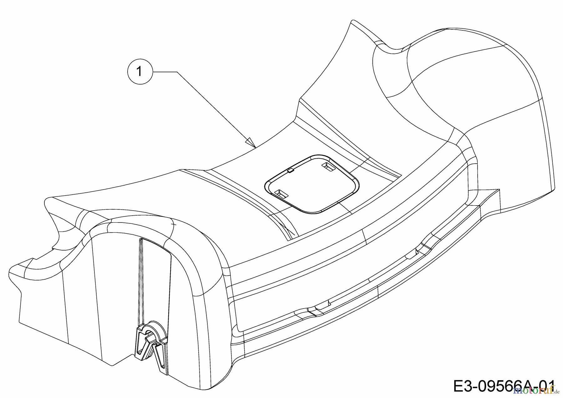  Wolf-Garten Tondeuse thermique tractée ST 5300 AHW 12B-PRJ6650  (2017) Couvercle de protection axe avant