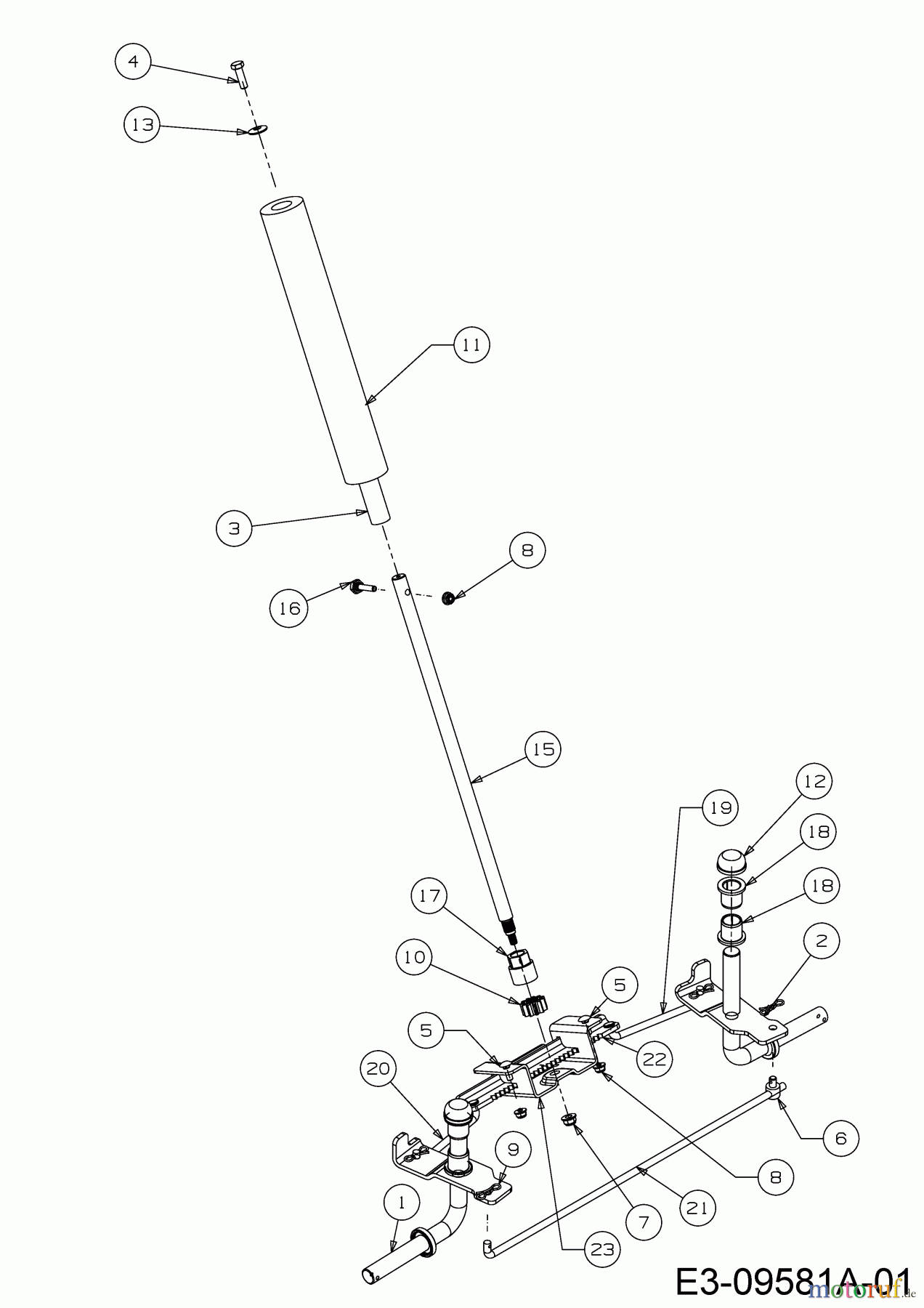  Wolf-Garten Tracteurs de pelouse Scooter Hydro 13A221SD650  (2016) Système direction