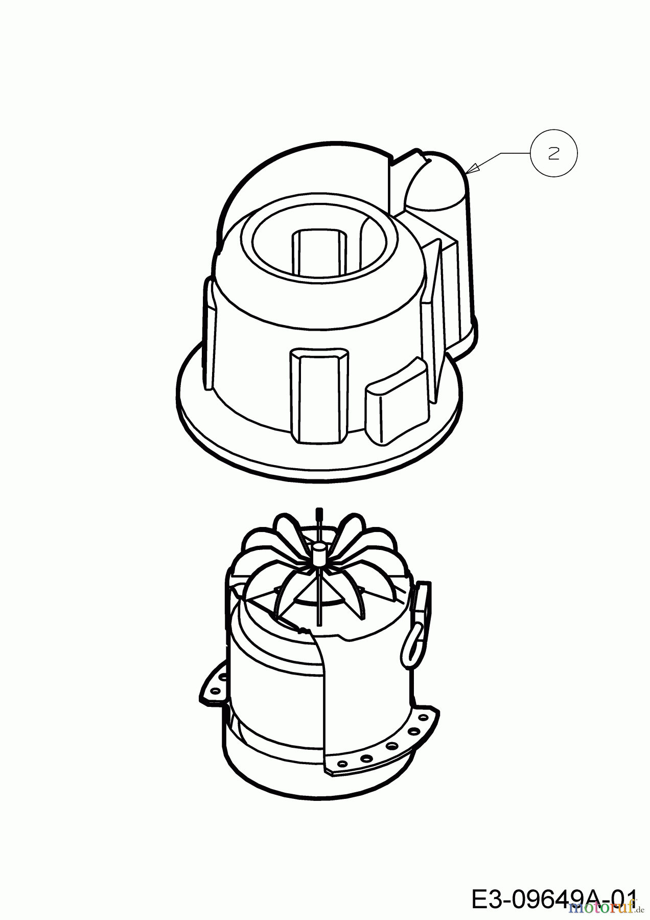  WOLF-Garten Expert Tondeuse électrique Expert 37 E 18BWG1H-650  (2018) Conduit air moteur électrique