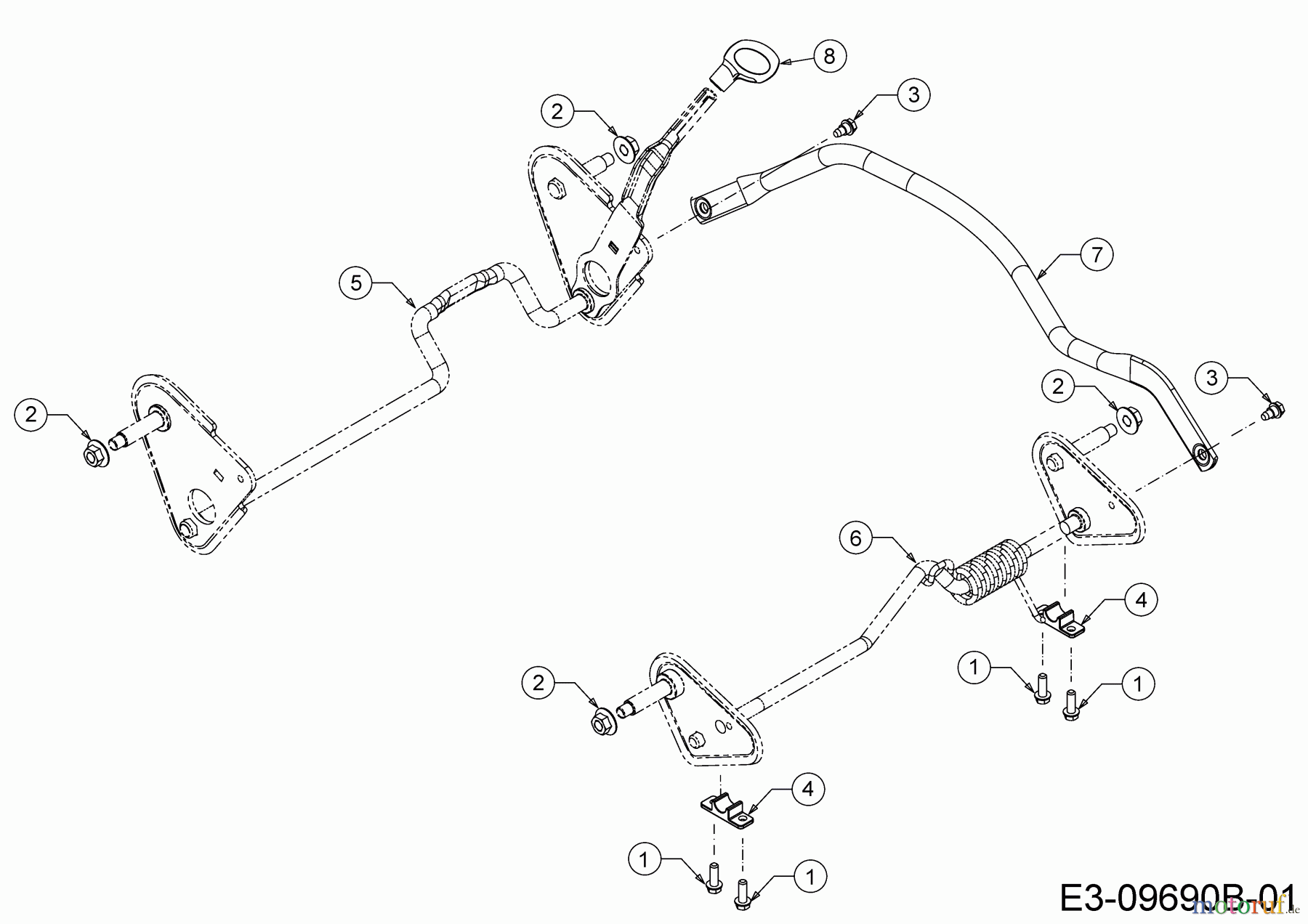  Cub Cadet Tondeuse thermique LM 1 DP 53 11B-PTKC603  (2017) Suppport d'essieu avant, Axes, Réglage hauteur