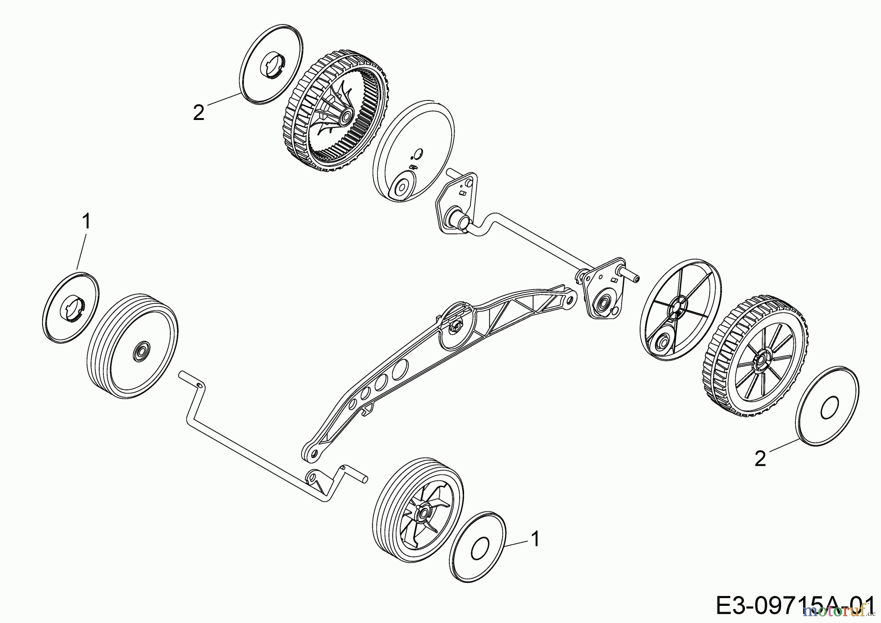  Wolf-Garten Tondeuse électrique tractée A 400 EA 18ARMLM1650  (2016) Enjoliveurs