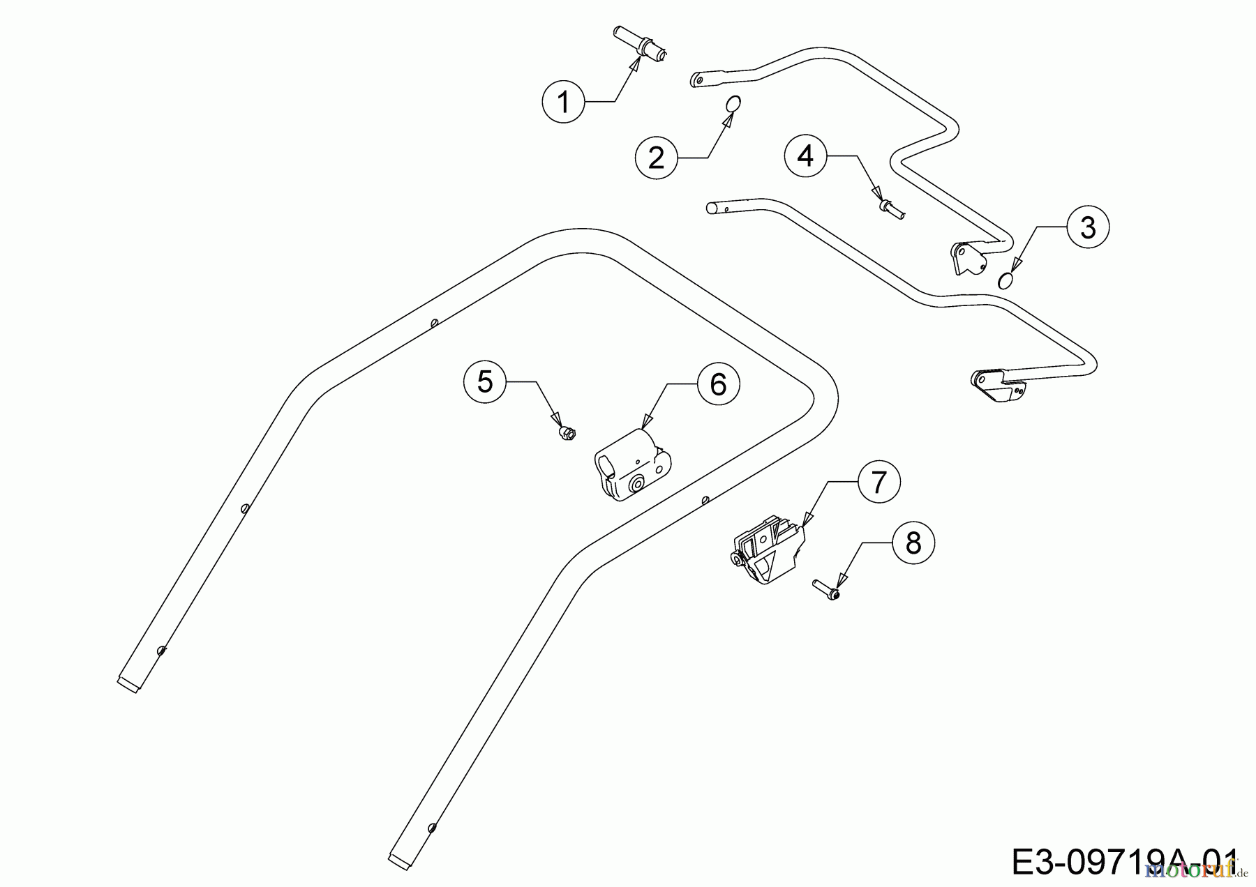  WOLF-Garten Expert Tondeuse électrique tractée Expert 40 EA 18BRH1K-650  (2015) Pièce de fixation levier