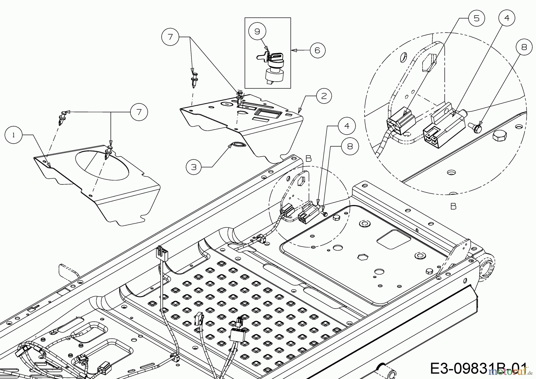  Cub Cadet Zero Turn Z 1 Pro Series 54 53AWEFJA603  (2017) Assortiment électrique