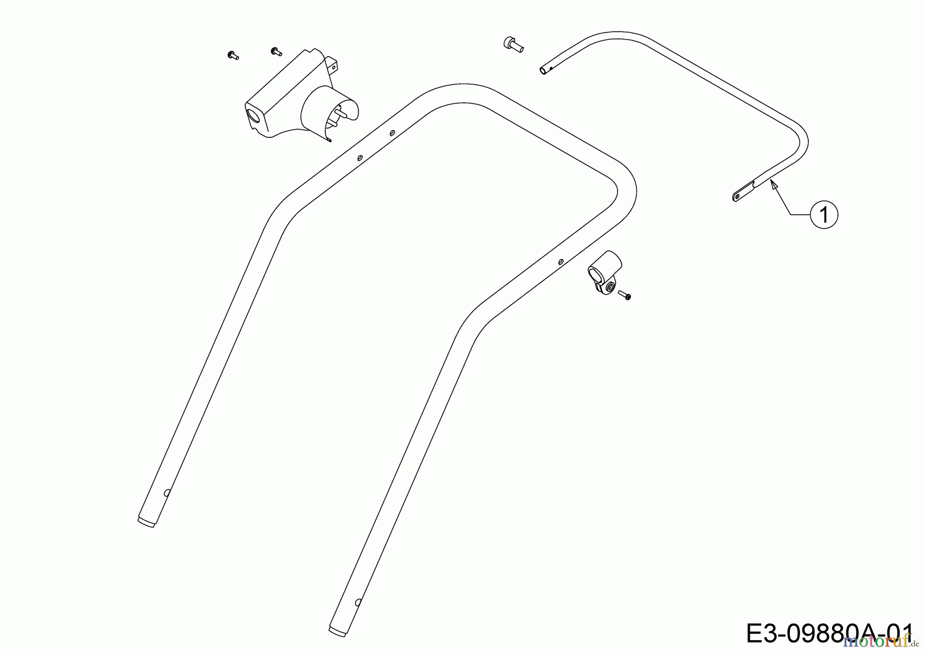  WOLF-Garten Expert Tondeuse électrique Expert 34 E 18BWF1S-650  (2016) Levier de commande pour contacteur