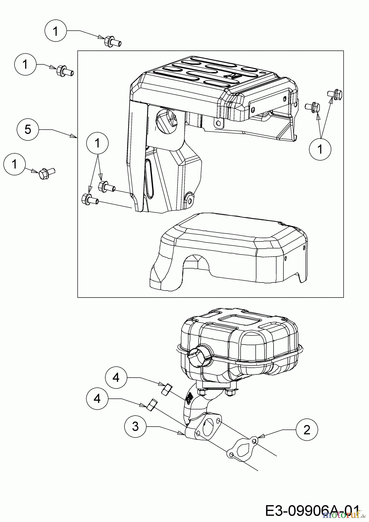  MTD-Moteurs MTD horizontal 683-WH 752Z683-WH  (2017) Pot d`échappement