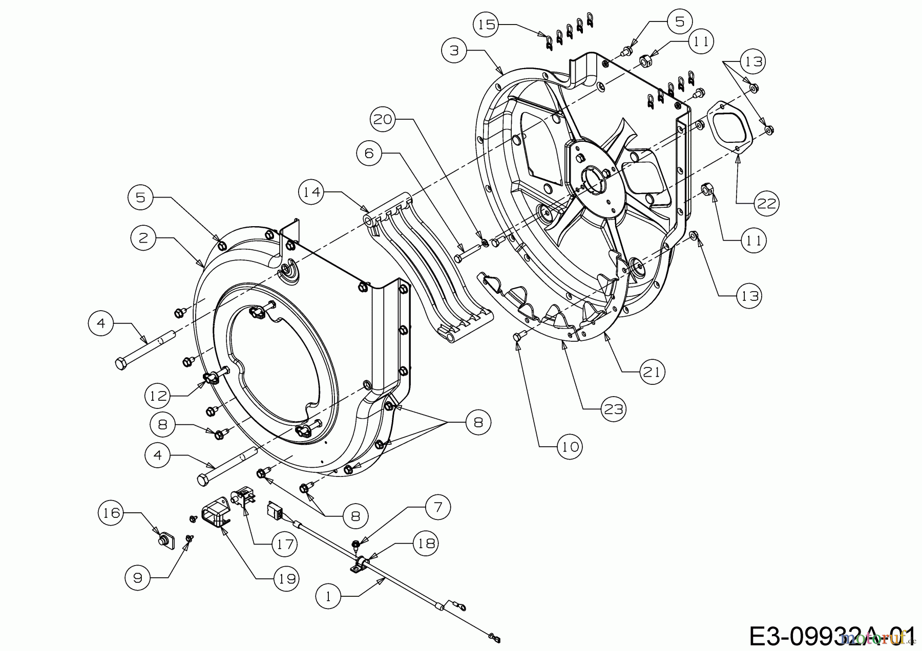  MTD Aspirateur broyeur 202 24A-202K678  (2016) Carter porte-lames