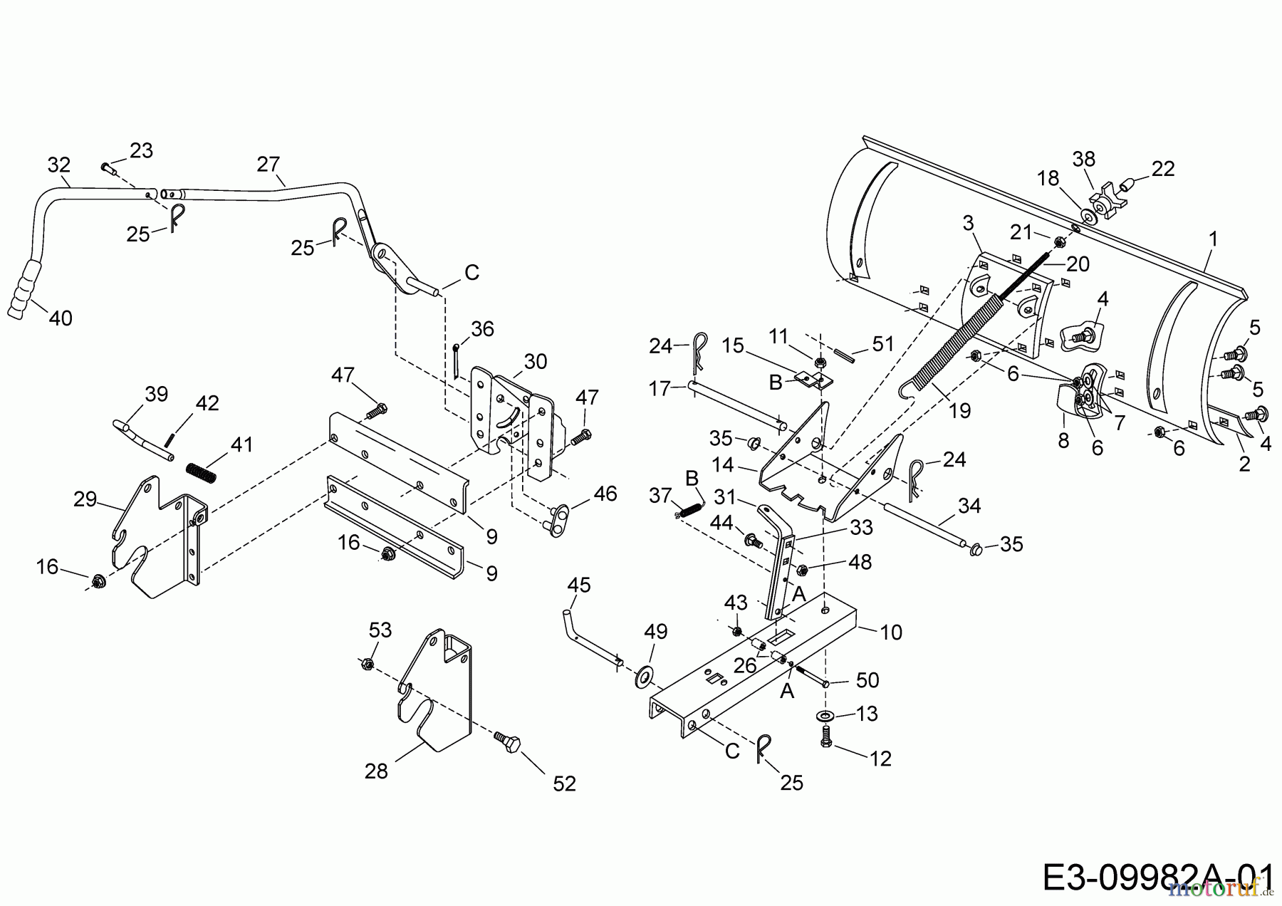  MTD Accèssoires Accèssoires tracteur de jardin et de pelouse Lame á neige pour série 700 (LT-5)  (46