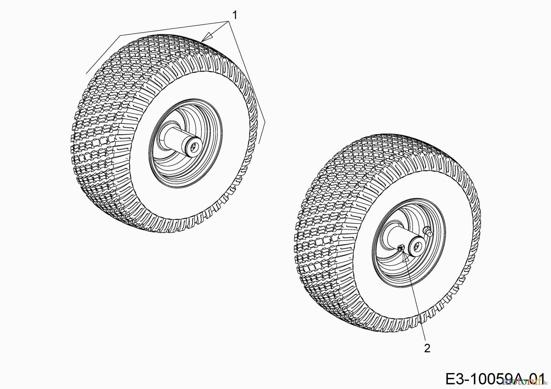  Cub Cadet Zero Turn Z 5 Pro Series 60 53RIHJUV603  (2017) Roues avant 15x6