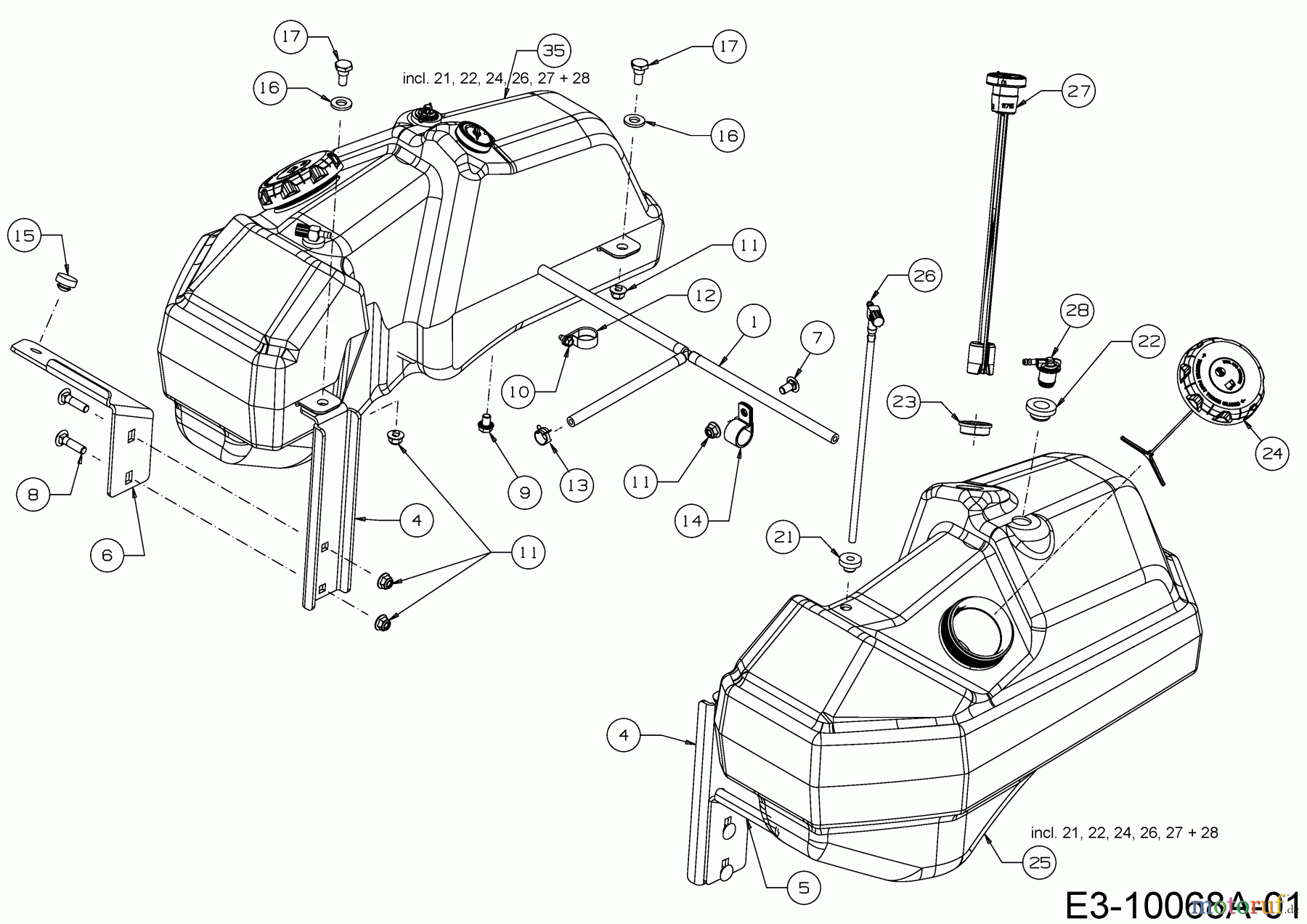  Cub Cadet Zero Turn Z 5 Pro Series 60 53RIHJUV603  (2017) Réservoir