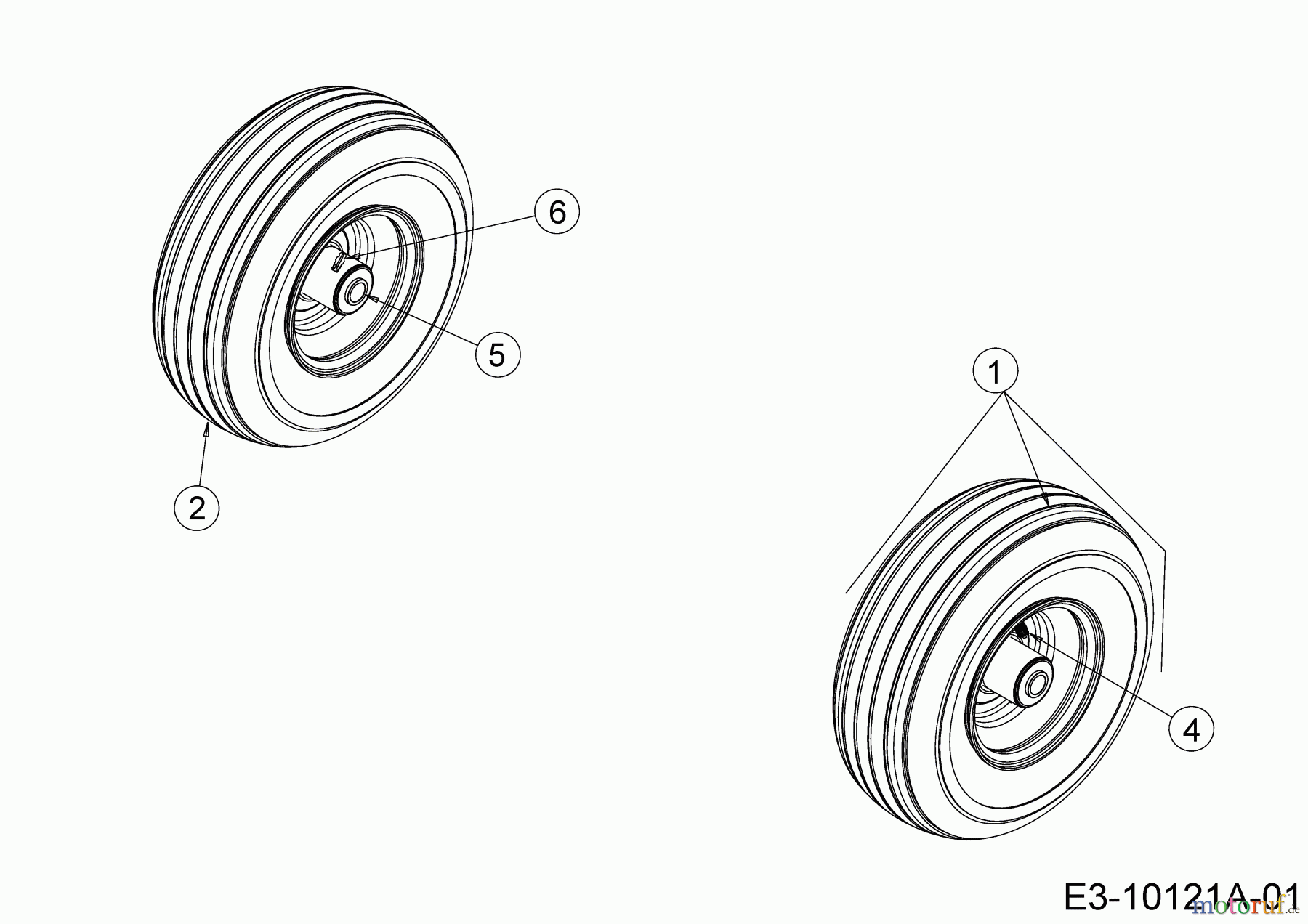  Cub Cadet Zero Turn XZ 3-48 17BIDGHB603  (2017) Roues avant 13x5