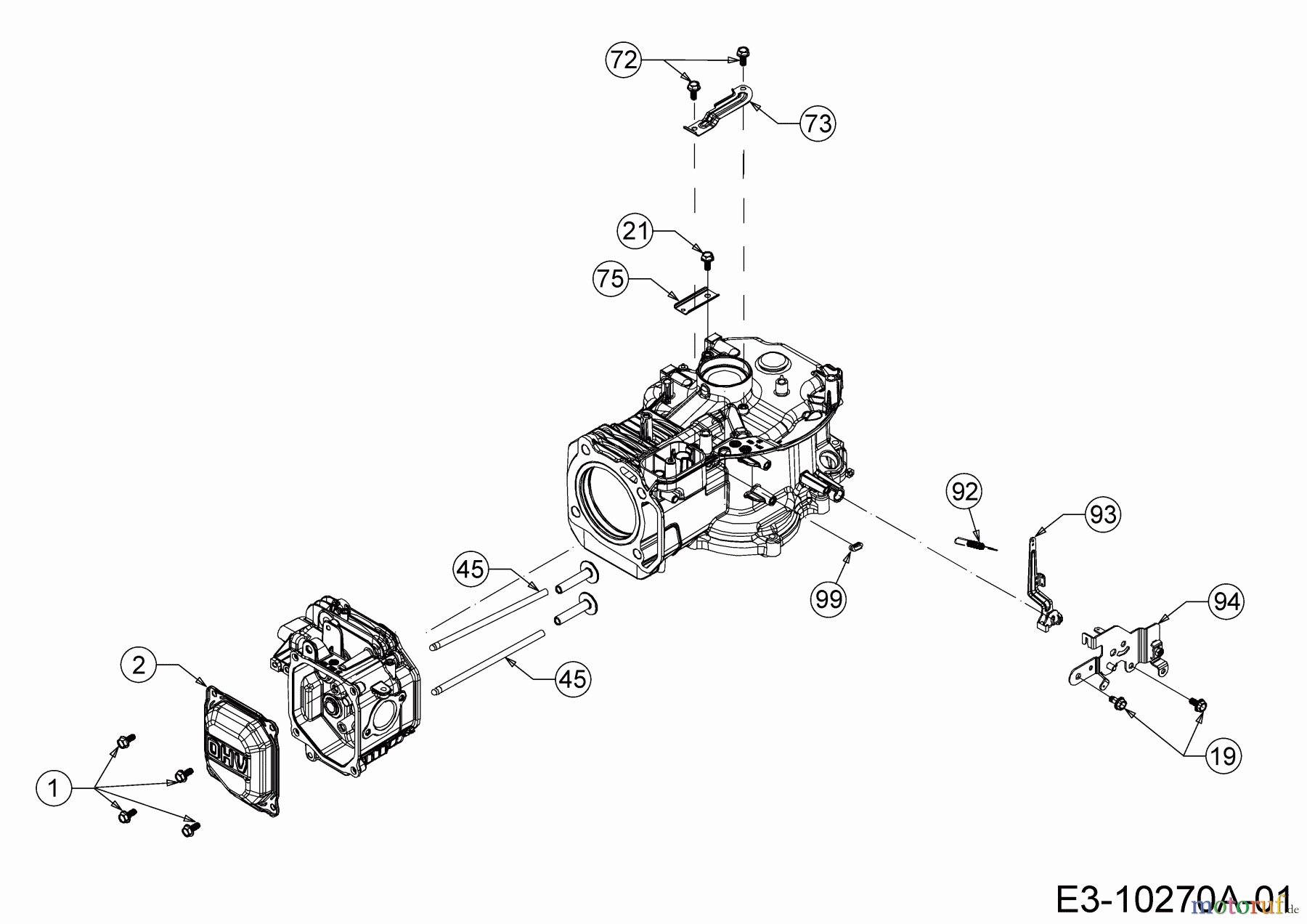  MTD-Moteurs Vertical 7T84JU 752Z7T84JU  (2017) Levier de régulateur, Chapeau de soupape