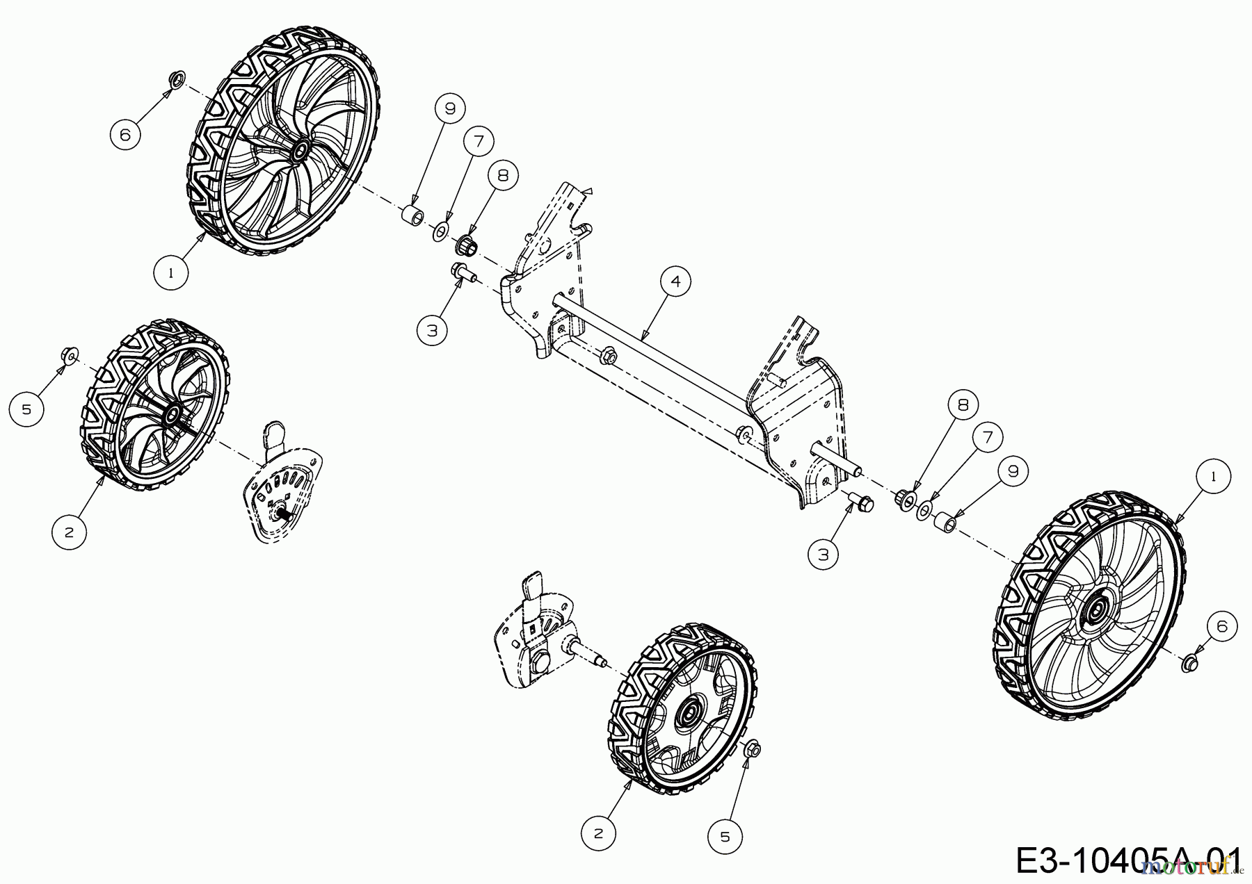  Cub Cadet Aspirateur broyeur CSV 050 24B-05MP710  (2017) Roues