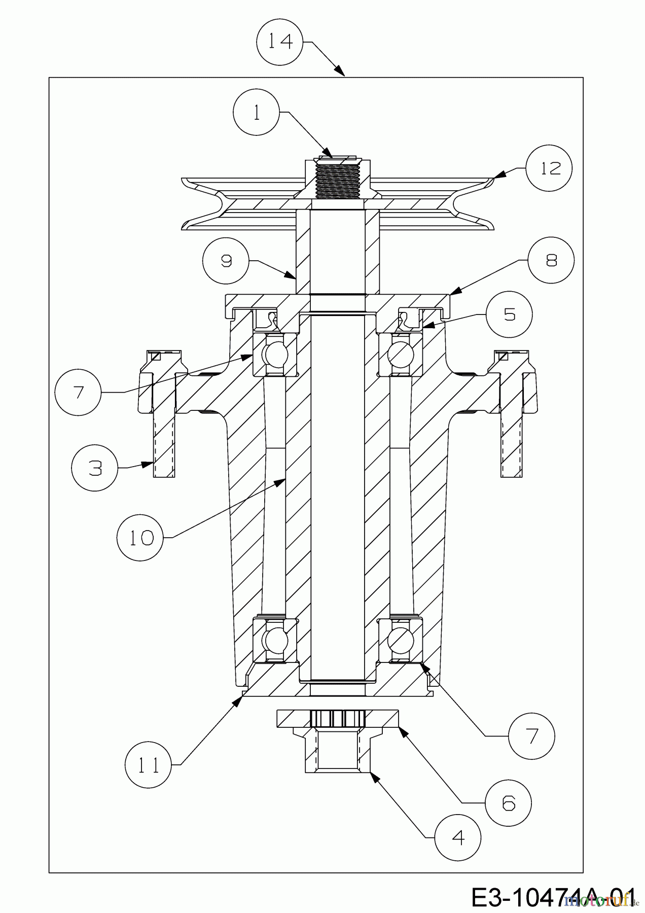  Cub Cadet Zero Turn Z1 122 53AWEHRF603  (2018) Palier 618-07417