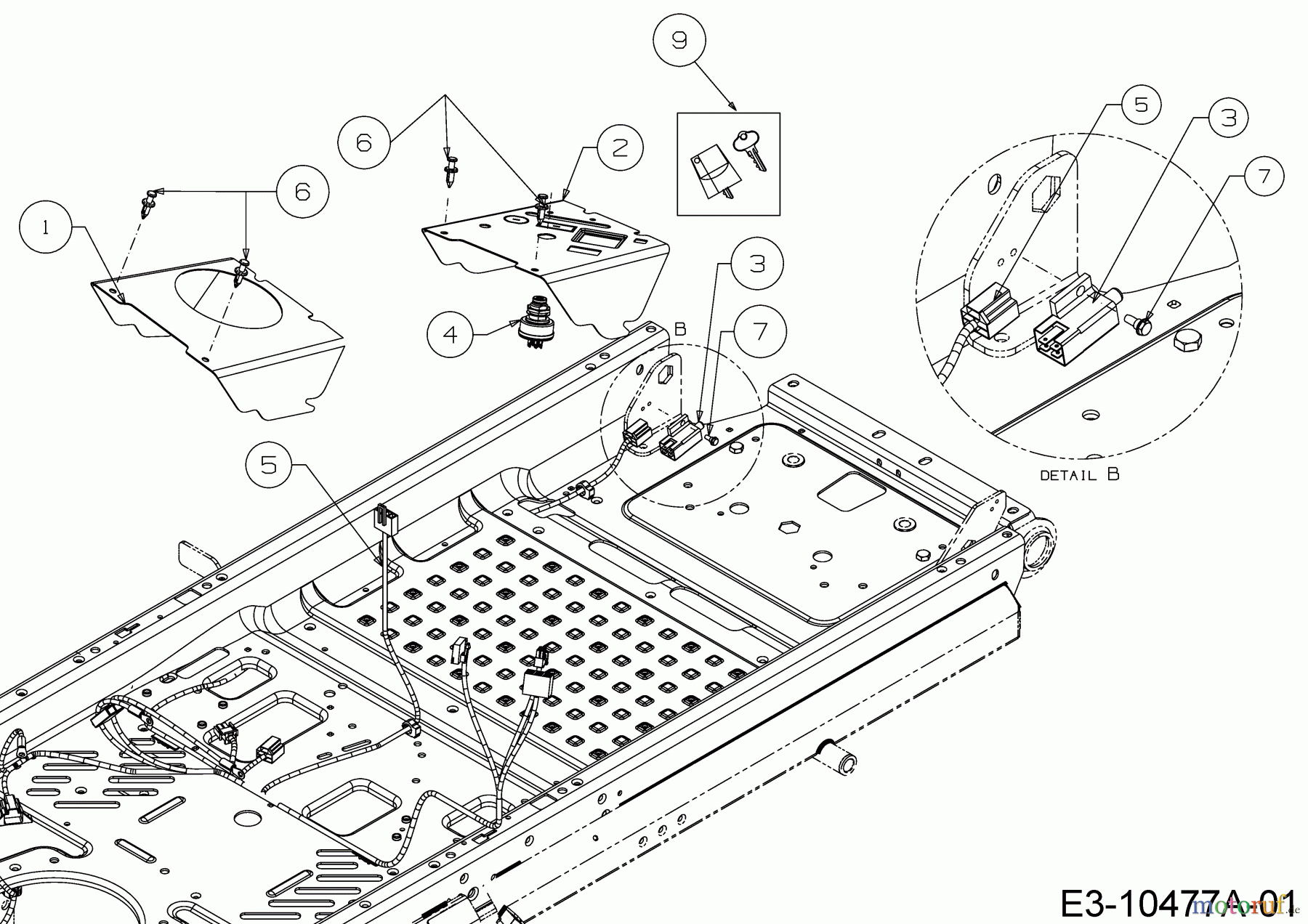  Cub Cadet Zero Turn Pro Z 100-54 53AWEFJA330  (2018) Assortiment électrique