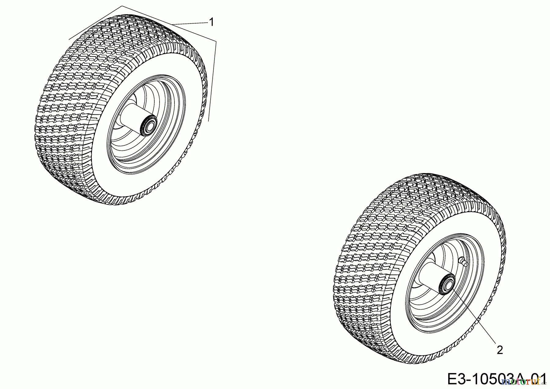  Cub Cadet Zero Turn Z7 183 53RIHKUY603  (2018) Roues avant 16x6.5