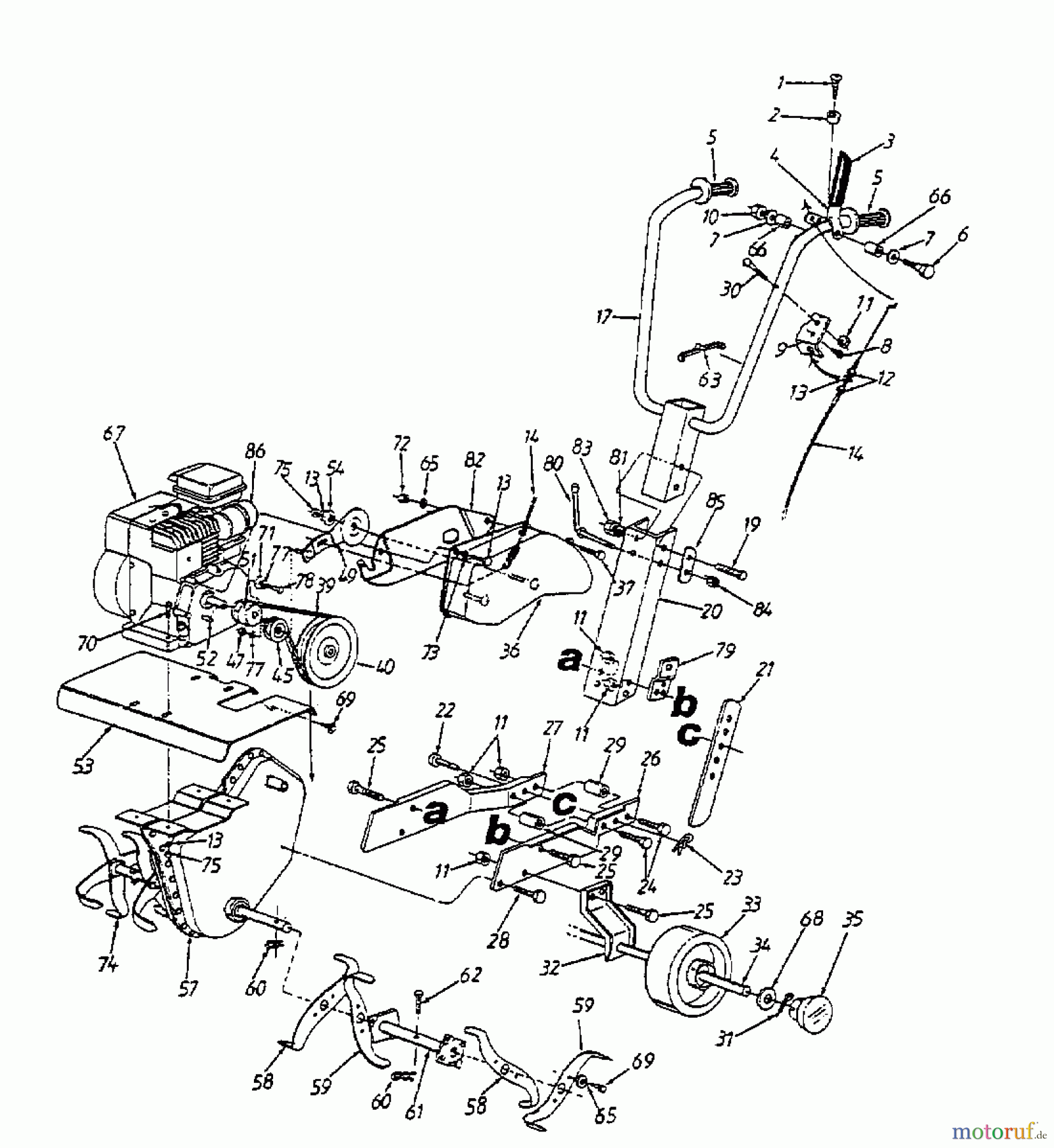  MTD Motobineuse T 035 21A-035-678  (2000) Machine de base