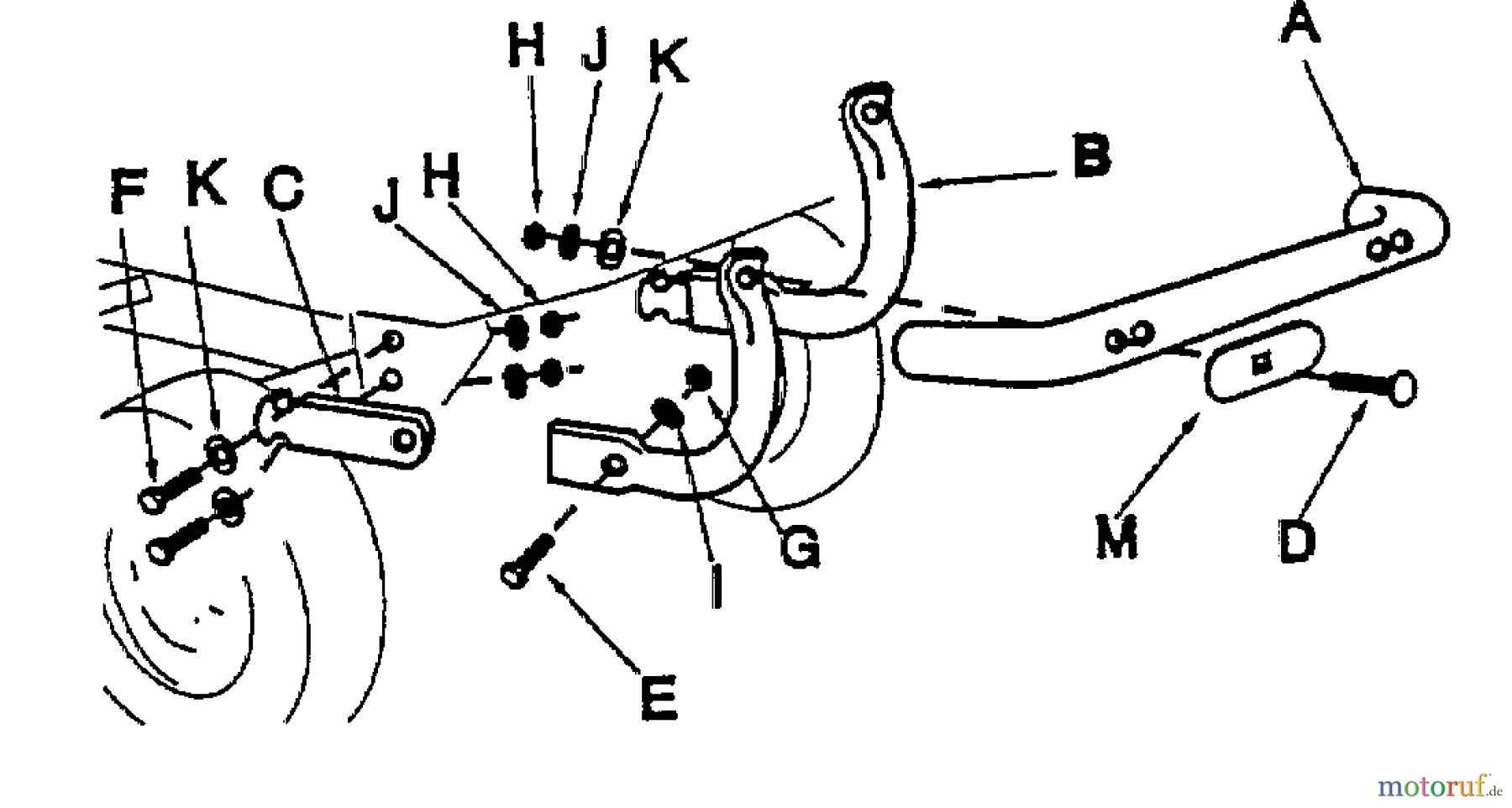  MTD Accèssoires Accèssoires tracteur de jardin et de pelouse Pare-chocs pour série 800 châssis boîte OEM-190-226  (1998) Pare-chocs