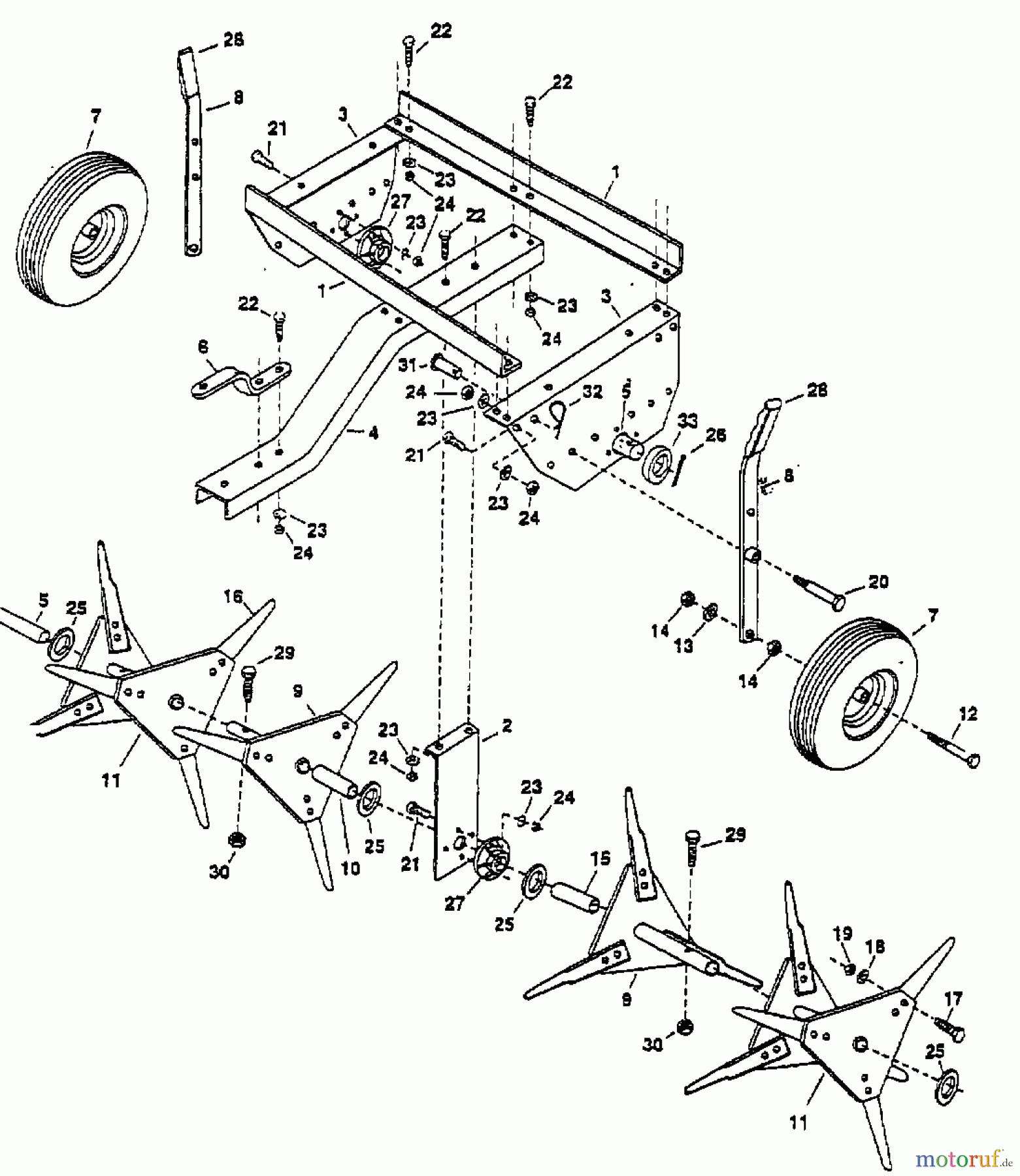  MTD Accèssoires Accèssoires tracteur de jardin et de pelouse Demousseur 45-02301  (190-224A000) 190-901-000  (1999) Machine de base