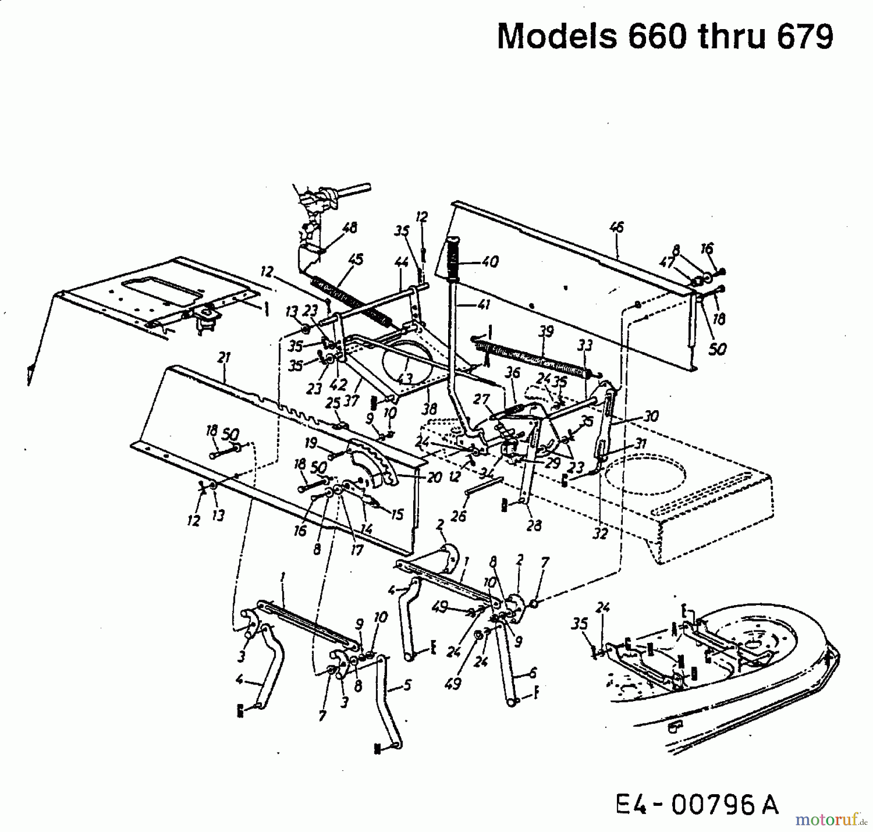  MTD Tracteurs de pelouse B 155 13AP678G678  (2000) Relevage plateau de coupe