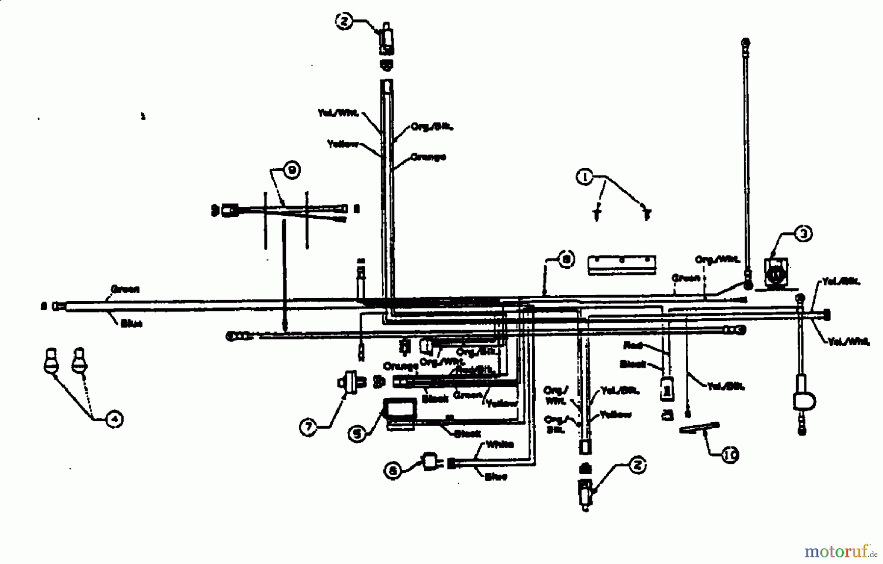  MTD Tracteurs de pelouse B 145 13AM675G678  (1998) Plan électrique Kohler