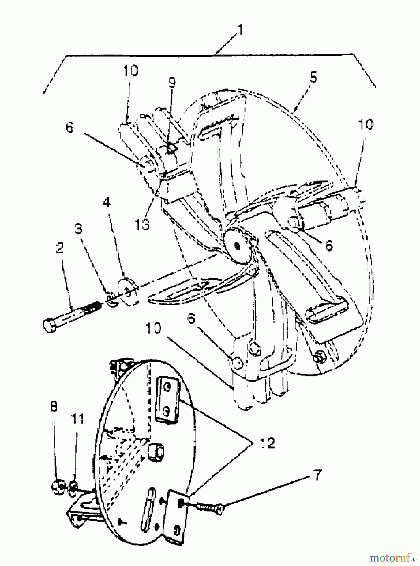  MTD Souffleur de feuille, Aspirateur de feuille 202 24A-202B678  (1999) Porte-lames avec lames