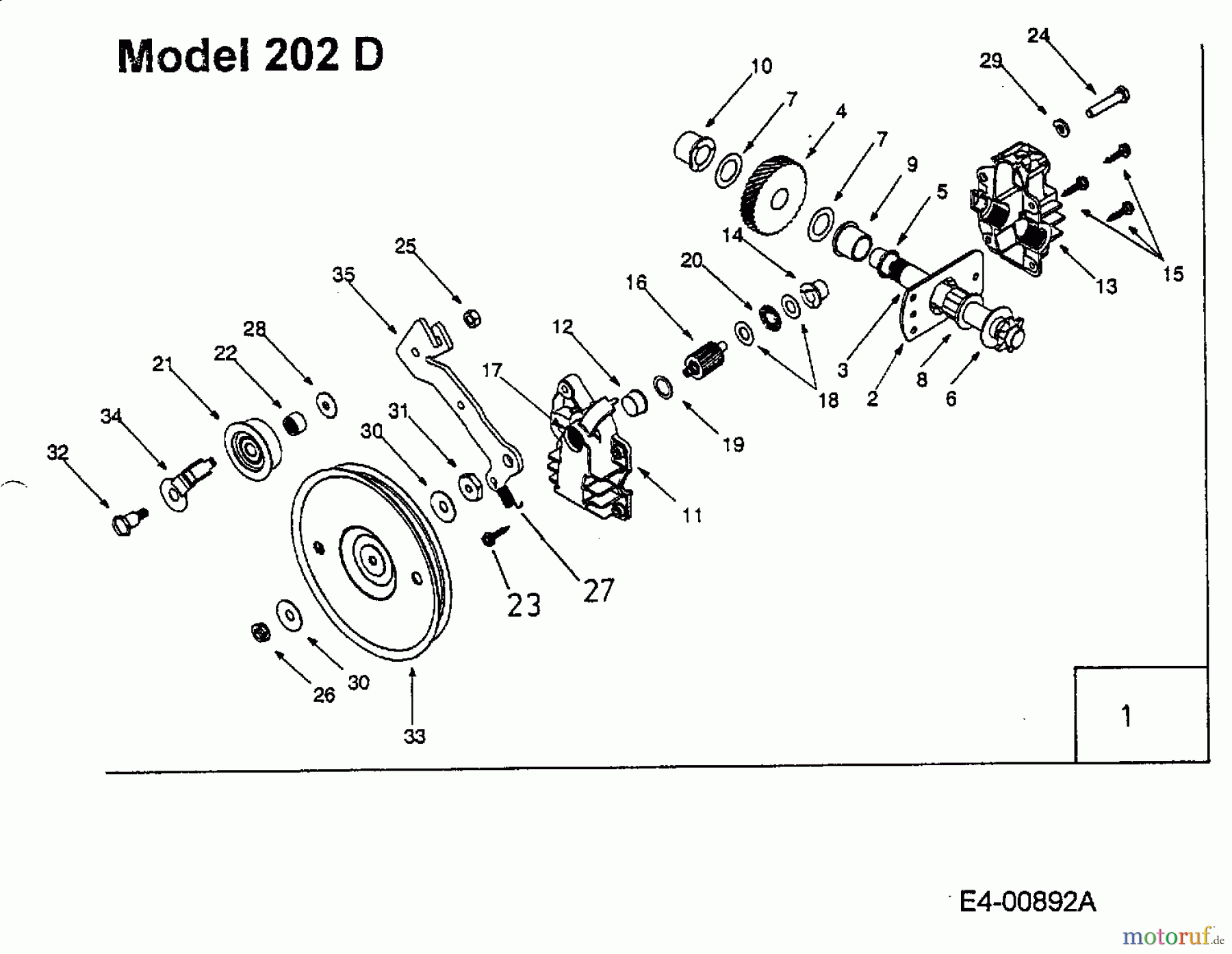  MTD Souffleur de feuille, Aspirateur de feuille 202 24A-202D678  (2004) Boîte de vitesse